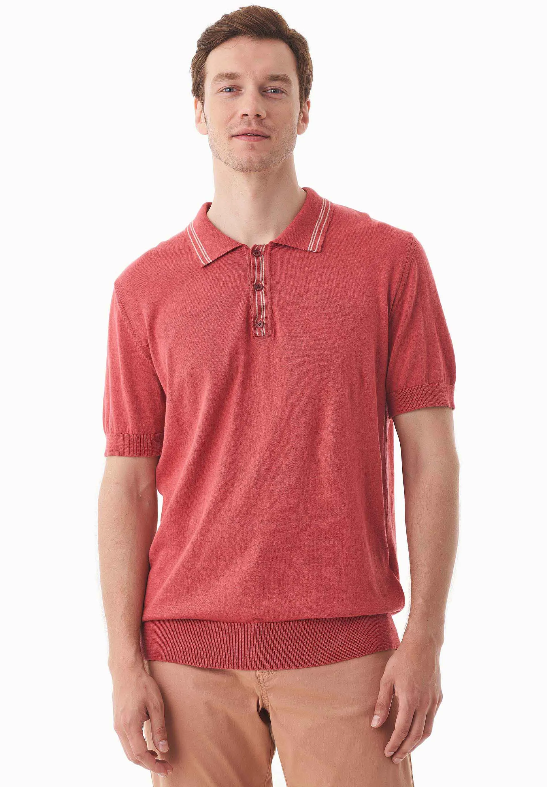 Men's Knit Polo Shirt Radiant Red sold by Ivalo.com product image thumbnail 3