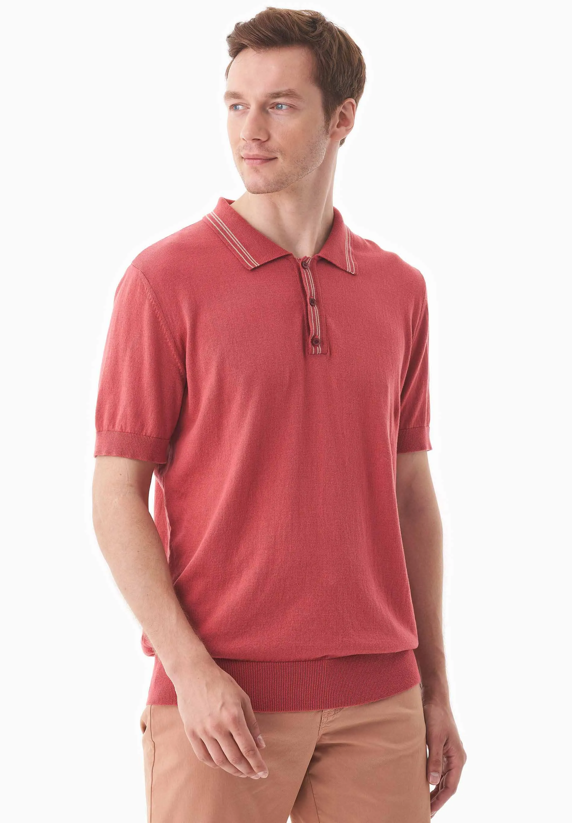 Men's Knit Polo Shirt Radiant Red sold by Ivalo.com product image thumbnail 5