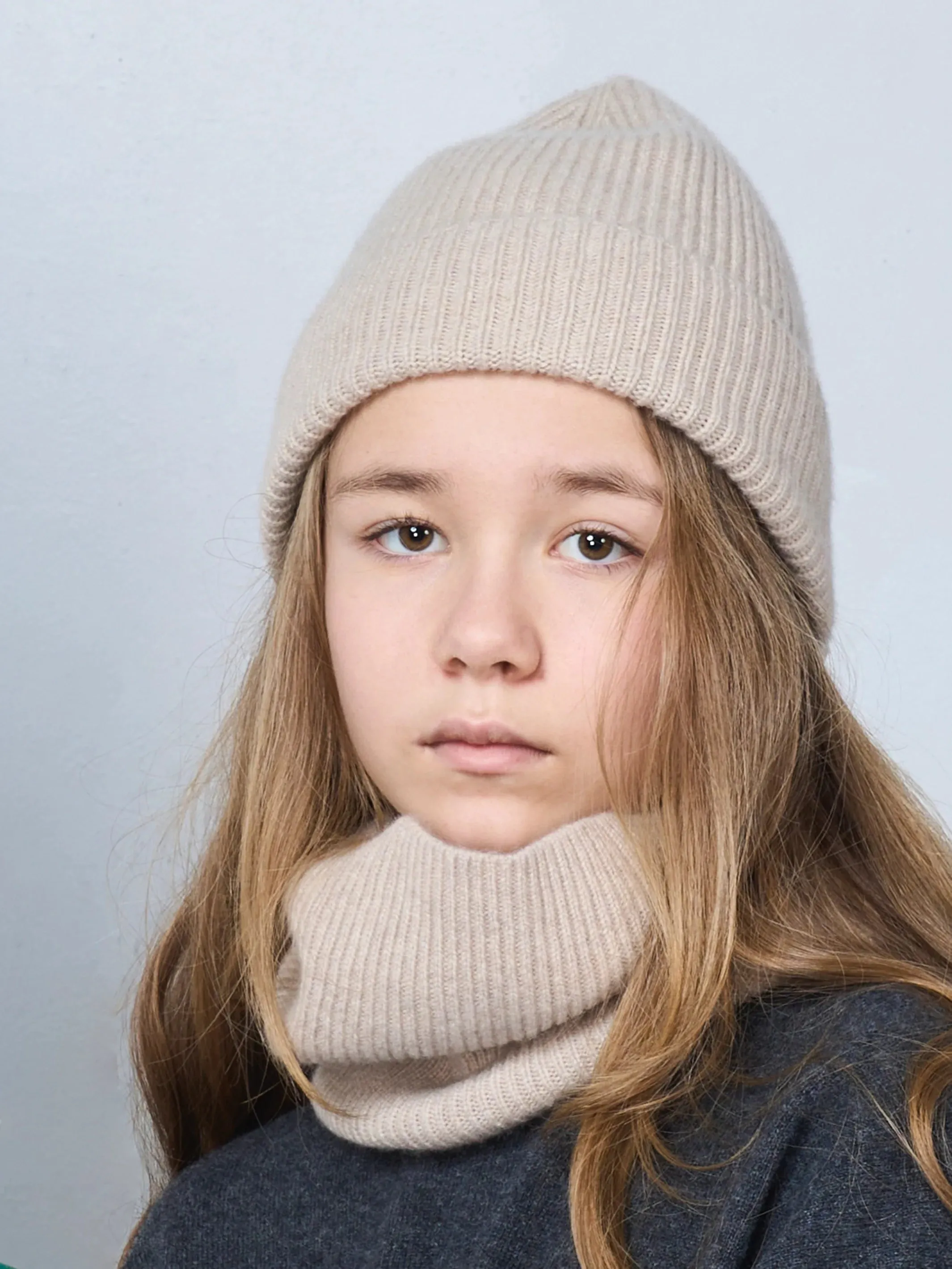 Ribbed Cashmere Snood Beige sold by Ivalo.com product image thumbnail 2