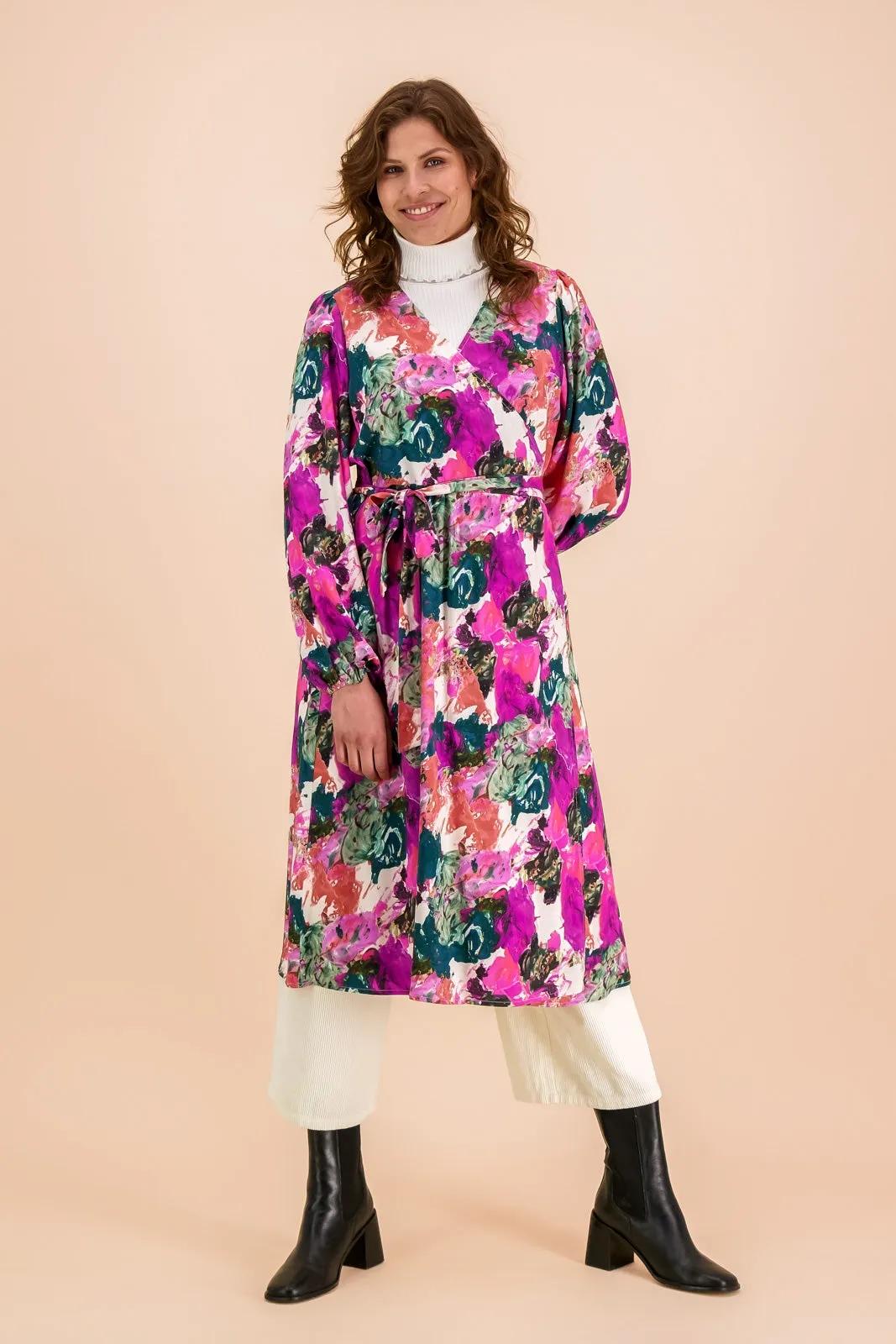 Wrap Midi Dress Aquarelle sold by Ivalo.com