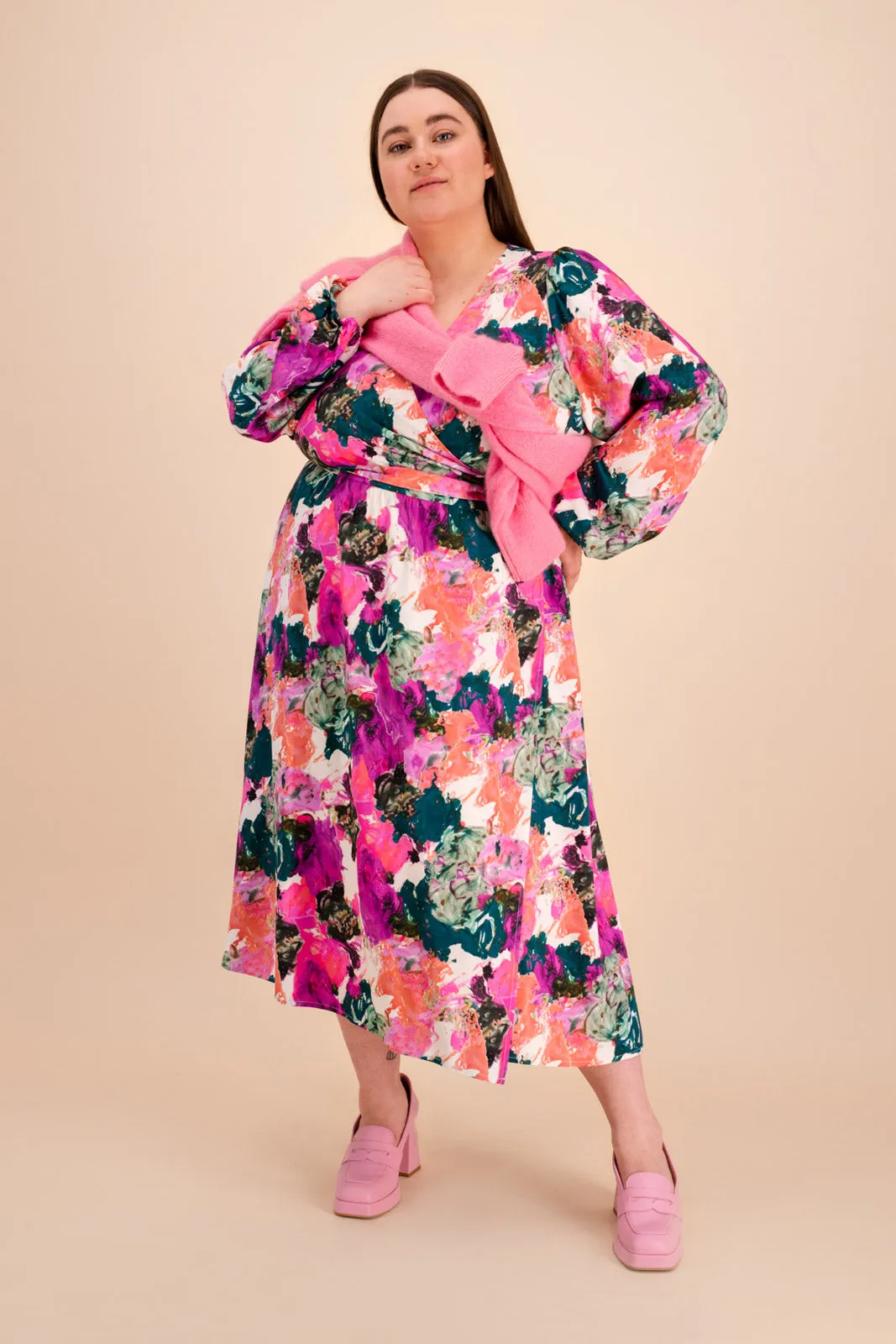 Wrap Midi Dress Aquarelle sold by Ivalo.com product image thumbnail 2