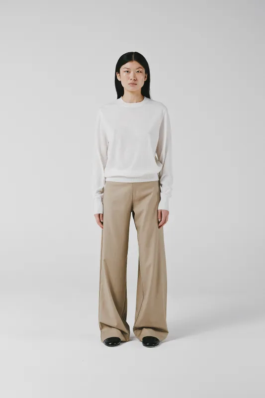 Merino Crew Knit Cream sold by Ivalo.com