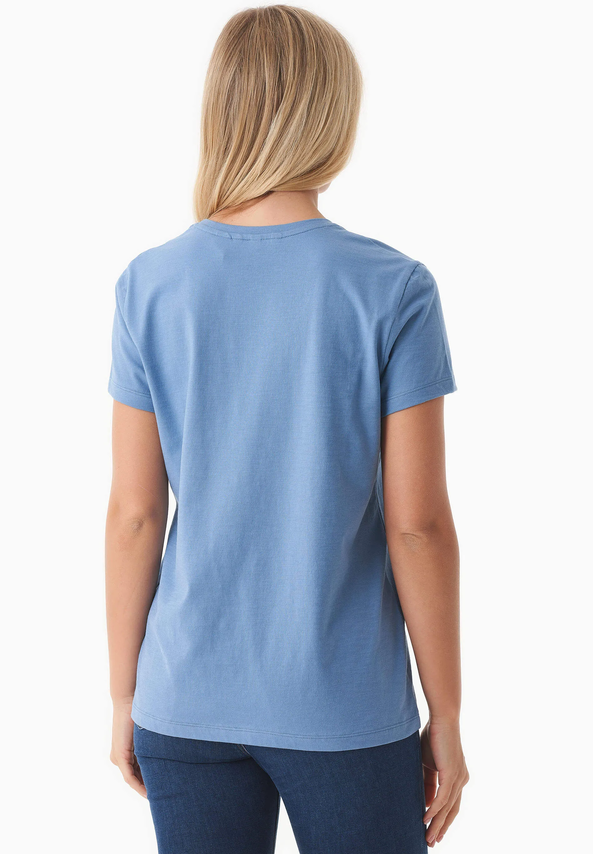 Women's Basic V-Neck T-Shirt Coronet Blue sold by Ivalo.com product image thumbnail 2
