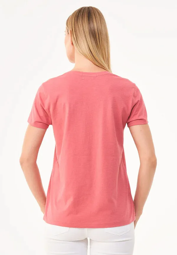 Women's Basic V-Neck T-Shirt Desert Rose sold by Ivalo.com product image thumbnail 2