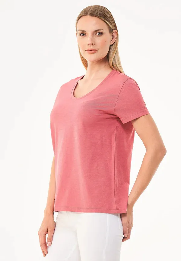 Women's Basic V-Neck T-Shirt Desert Rose sold by Ivalo.com product image thumbnail 3