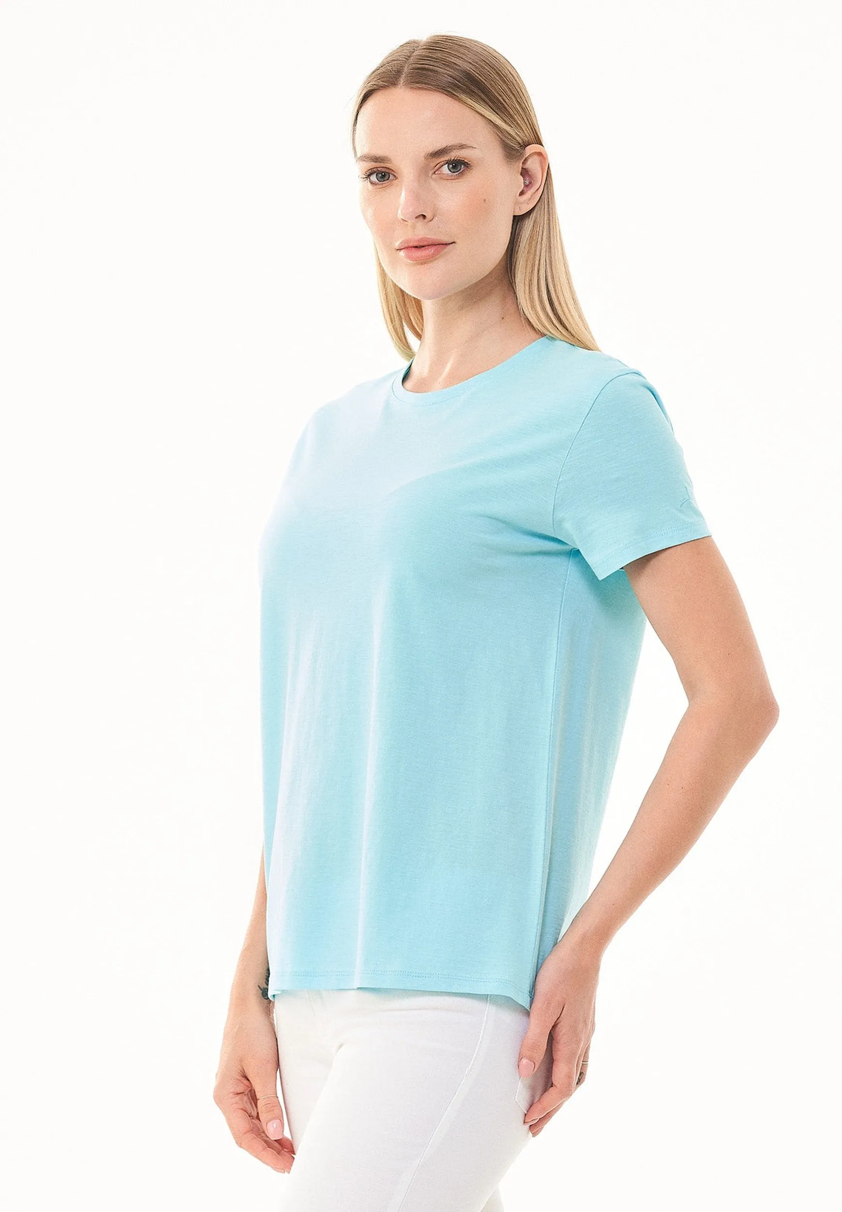 Women's Basic Round Neck T-Shirt Mint sold by Ivalo.com product image thumbnail 4
