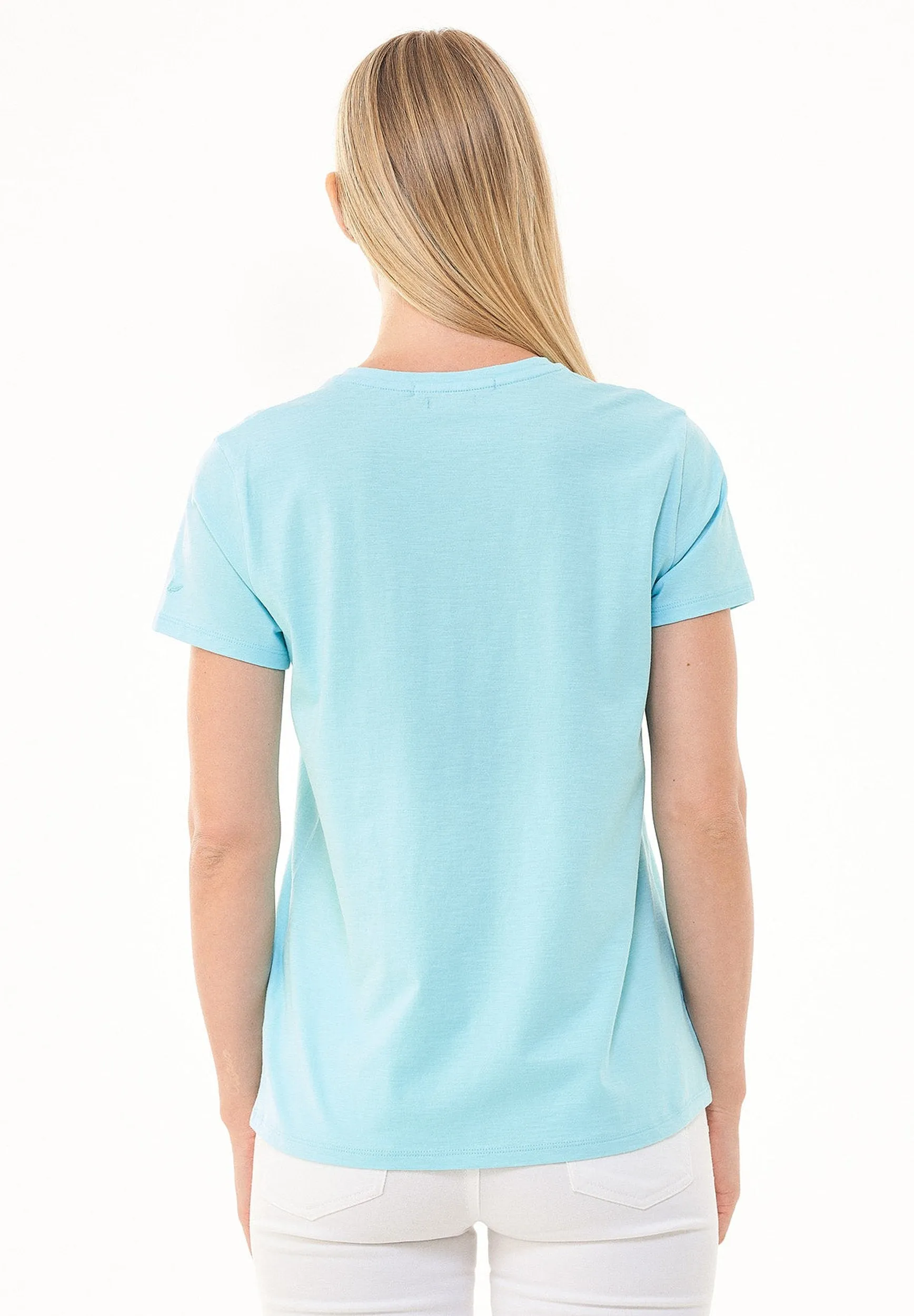 Women's Basic Round Neck T-Shirt Mint sold by Ivalo.com product image thumbnail 2