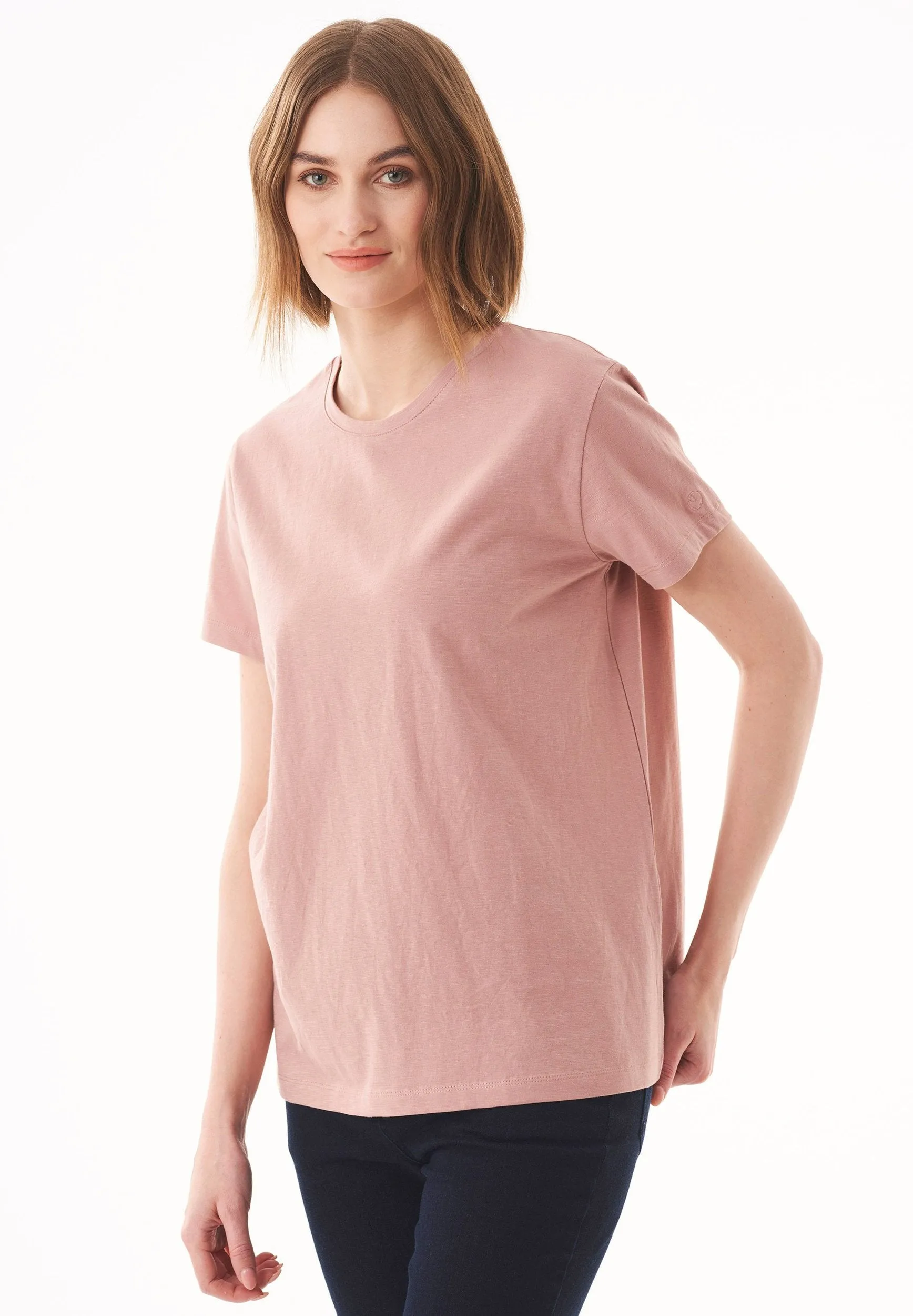 Women's Basic Round Neck T-Shirt Misty Rose sold by Ivalo.com product image thumbnail 4