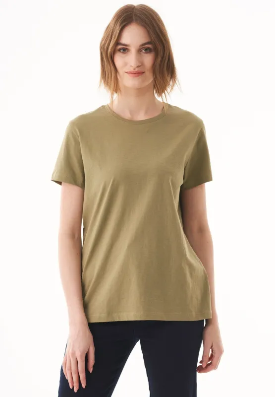 Women's Basic Round Neck T-Shirt Military Olive sold by Ivalo.com