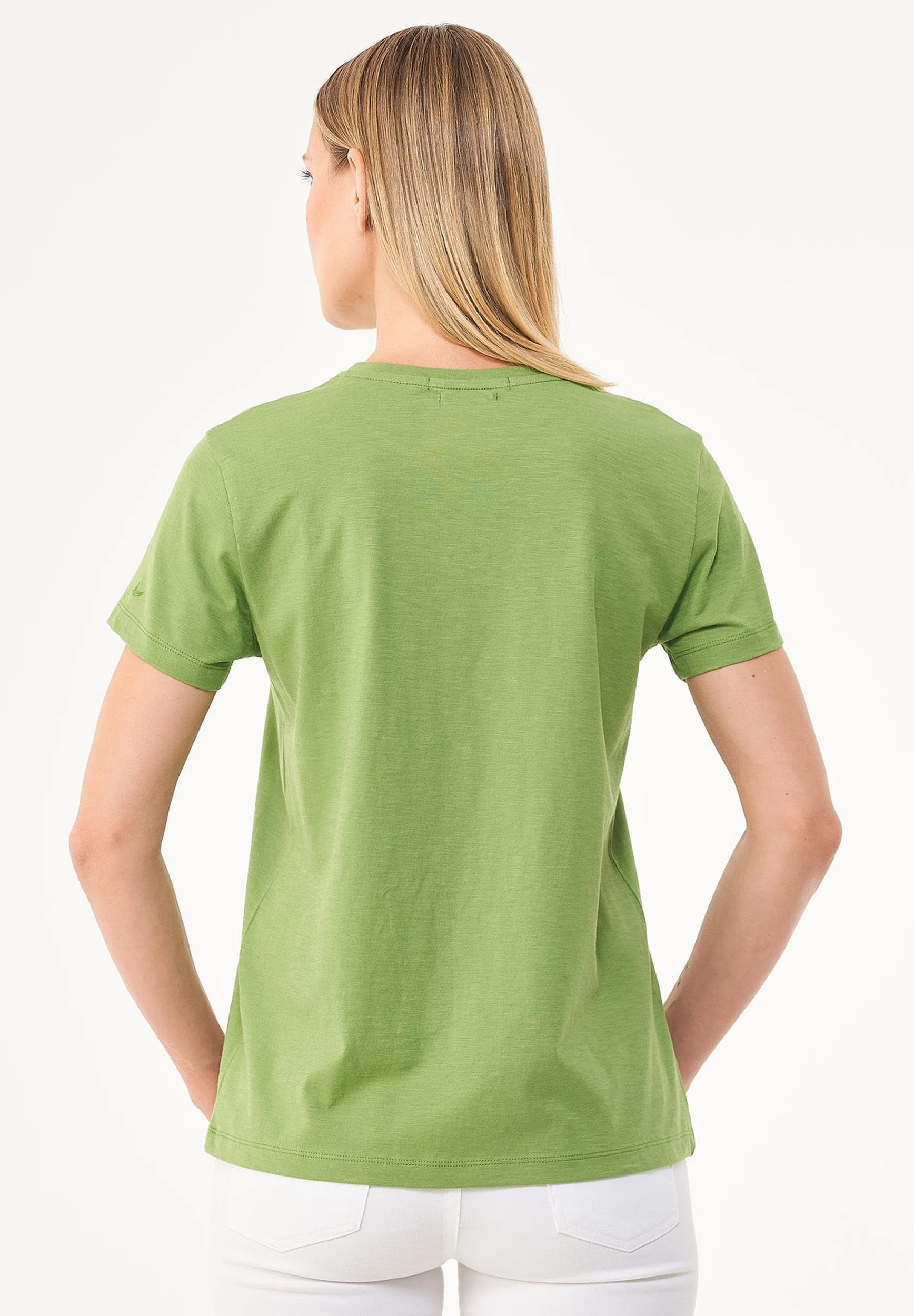 Women's Basic Round Neck T-Shirt Grass Green sold by Ivalo.com product image thumbnail 2