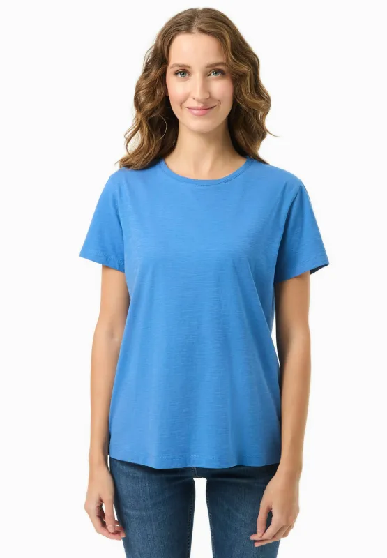Women's Basic Round Neck T-Shirt Deep Blue sold by Ivalo.com