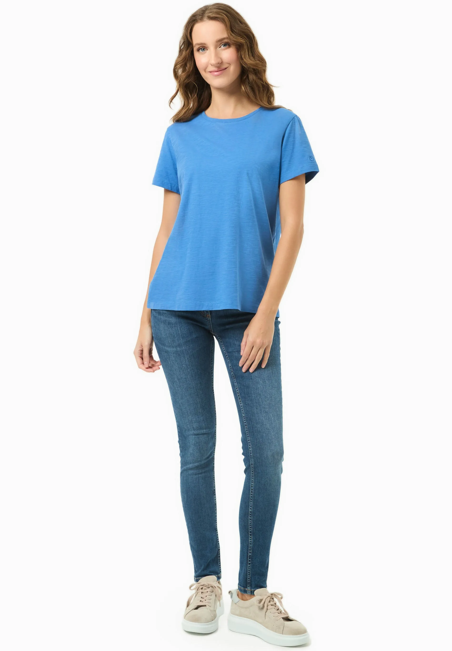 Women's Basic Round Neck T-Shirt Deep Blue sold by Ivalo.com product image thumbnail 3