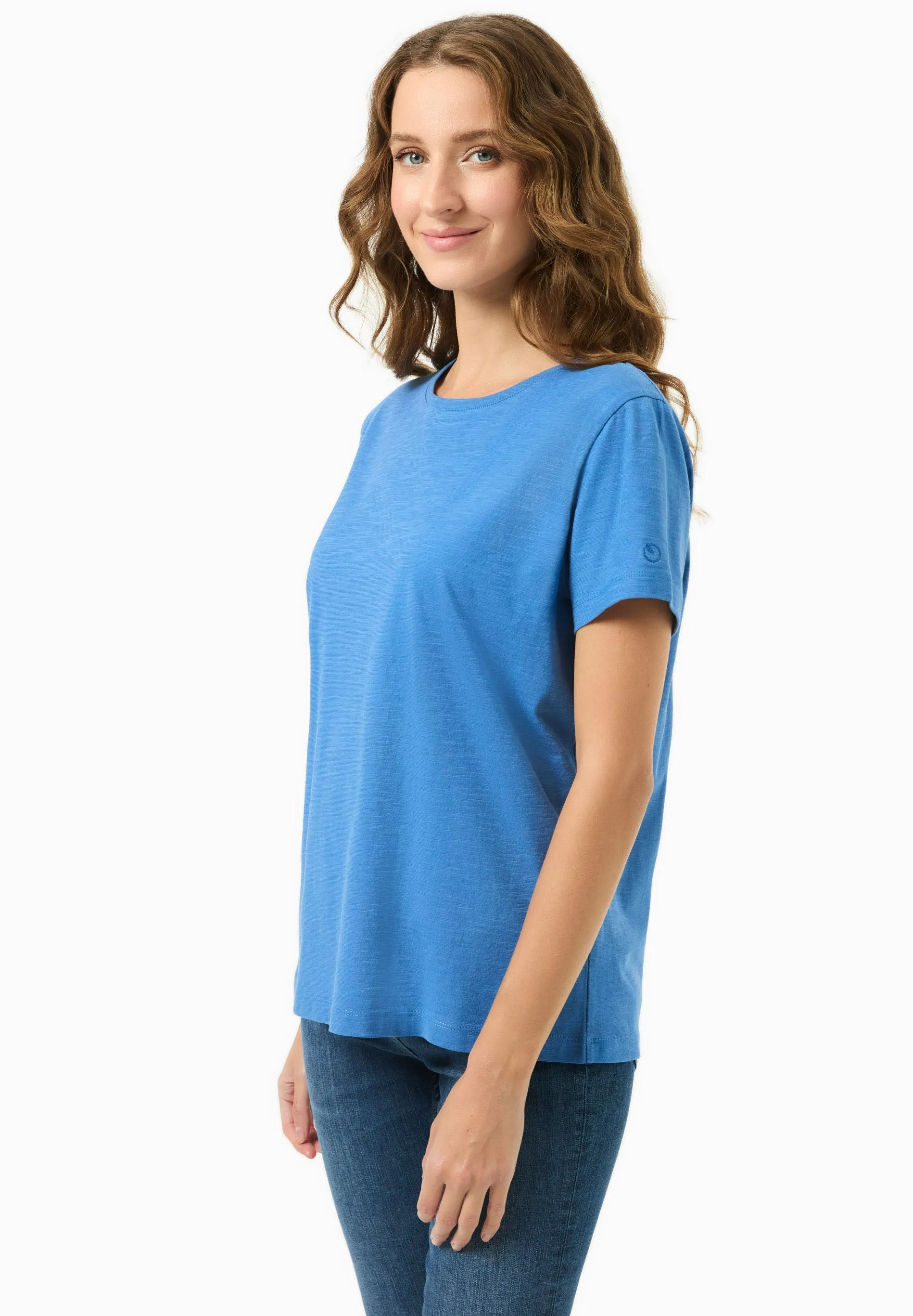 Women's Basic Round Neck T-Shirt Deep Blue sold by Ivalo.com product image thumbnail 4