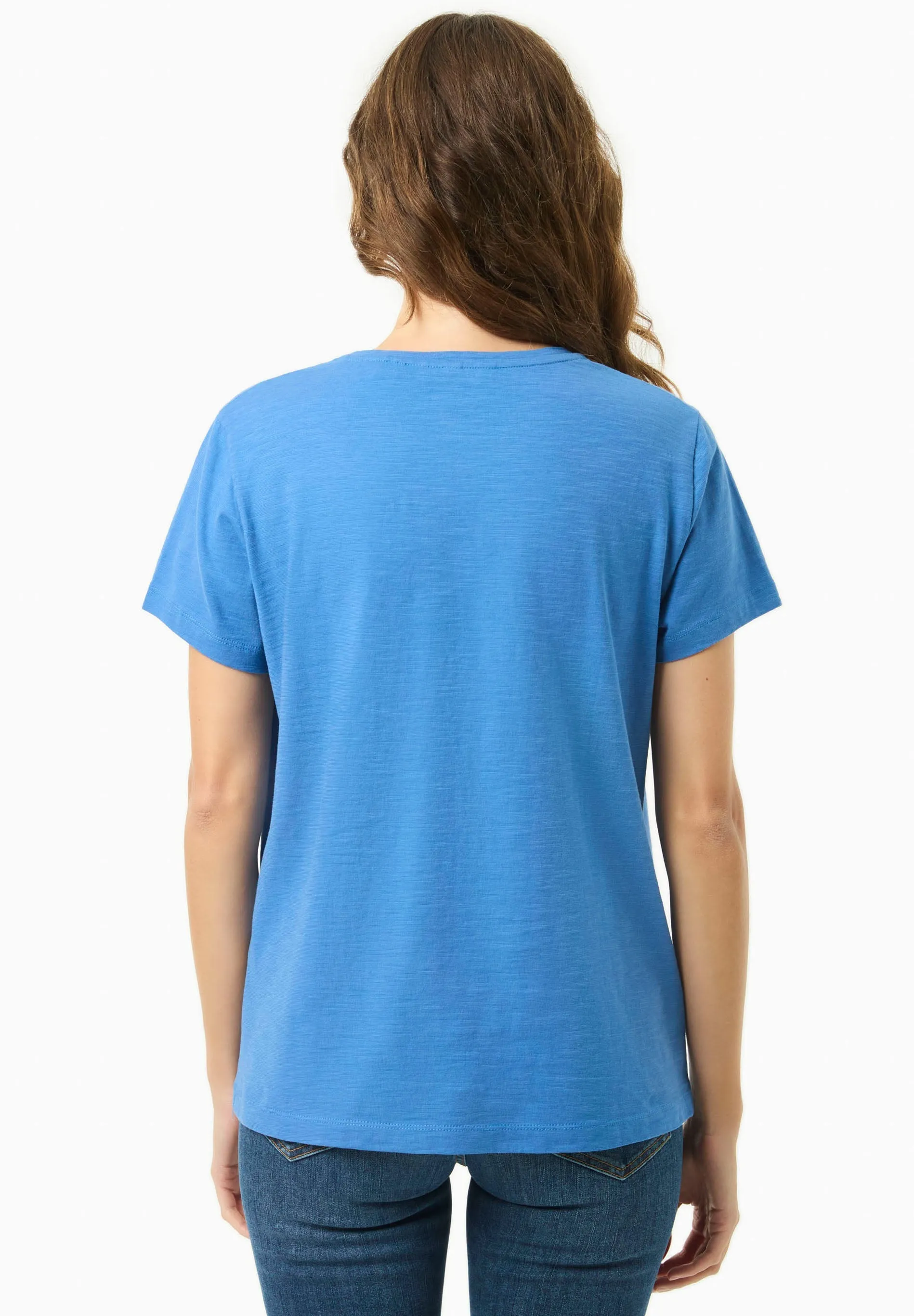 Women's Basic Round Neck T-Shirt Deep Blue sold by Ivalo.com product image thumbnail 2