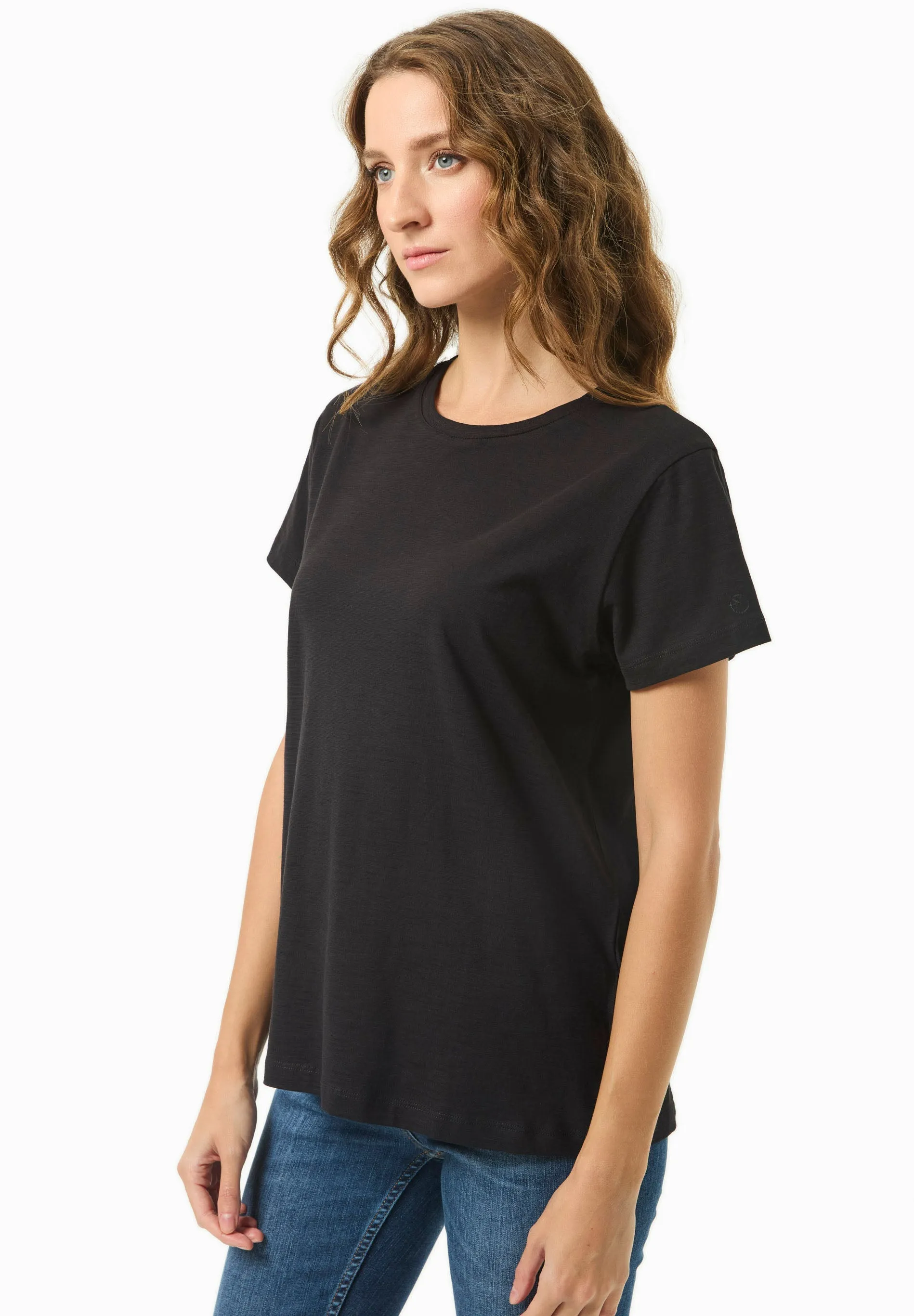 Women's Basic Round Neck T-Shirt Black sold by Ivalo.com product image thumbnail 4