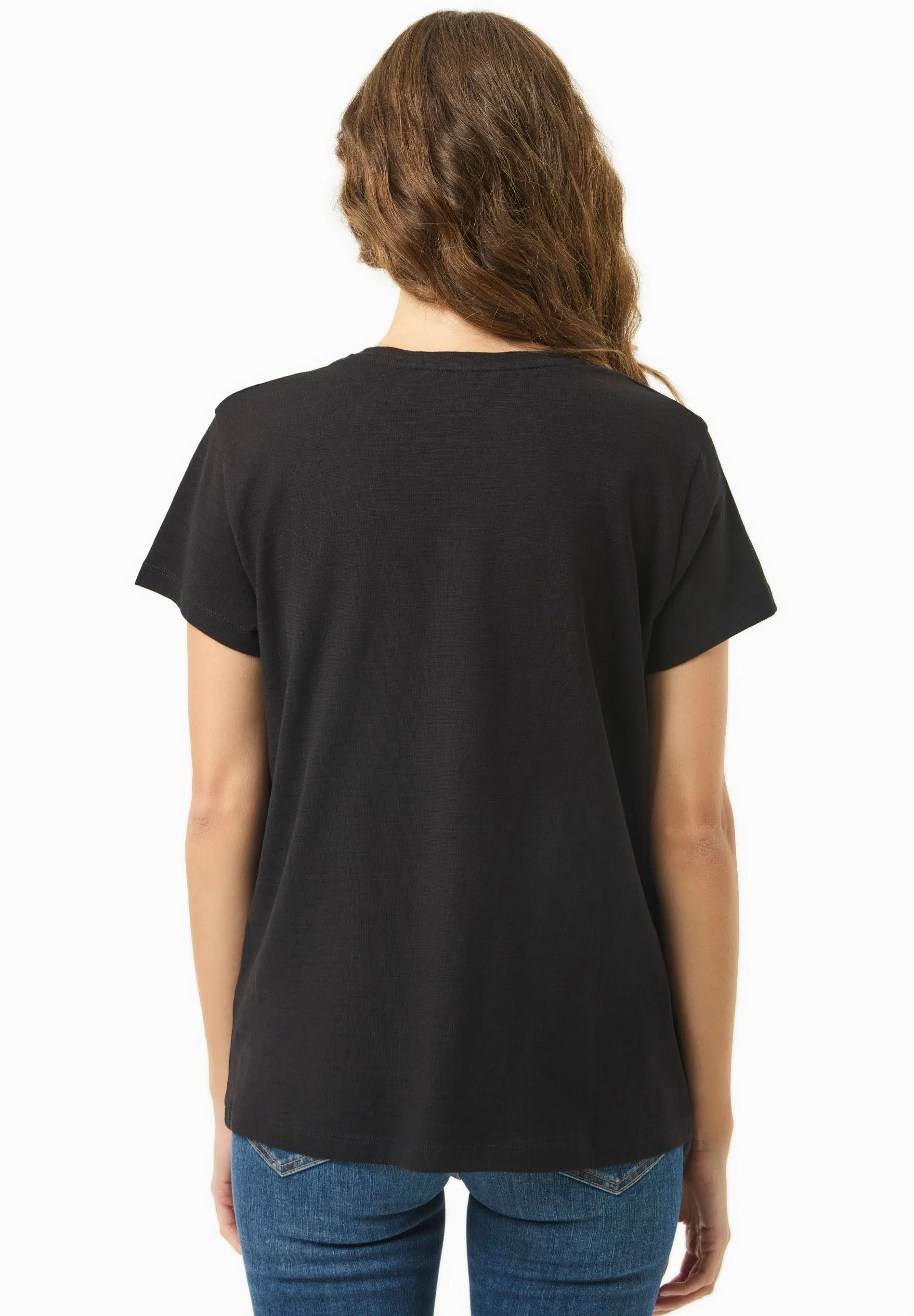Women's Basic Round Neck T-Shirt Black sold by Ivalo.com product image thumbnail 2