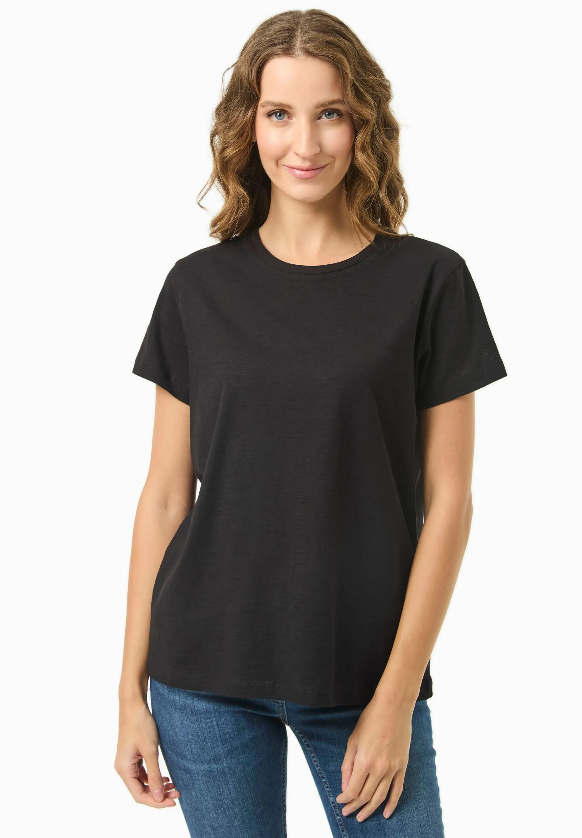 Women's Basic Round Neck T-Shirt Black sold by Ivalo.com