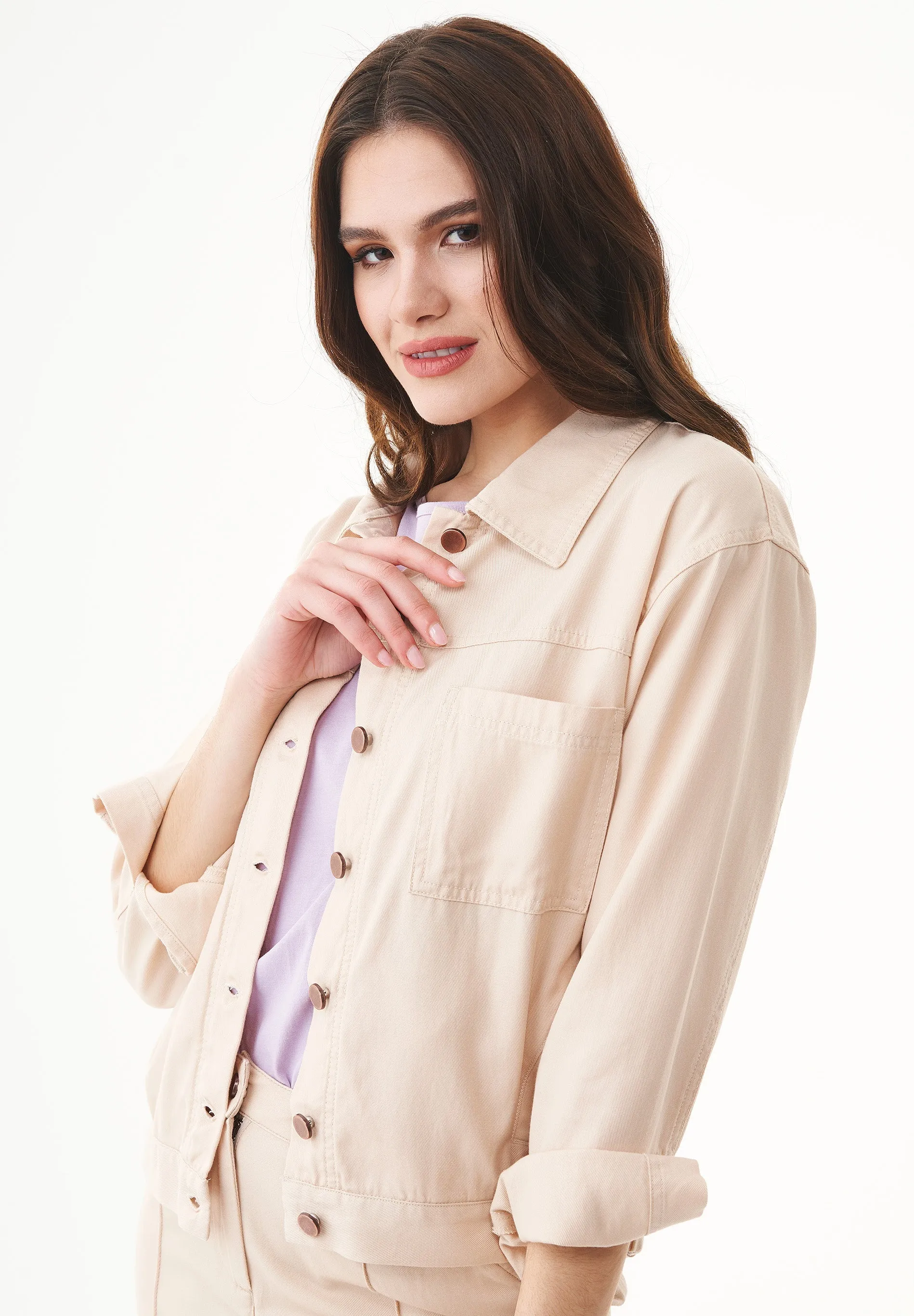 Women's Gabardine Shirt Jacket Abby Stone sold by Ivalo.com product image thumbnail 5