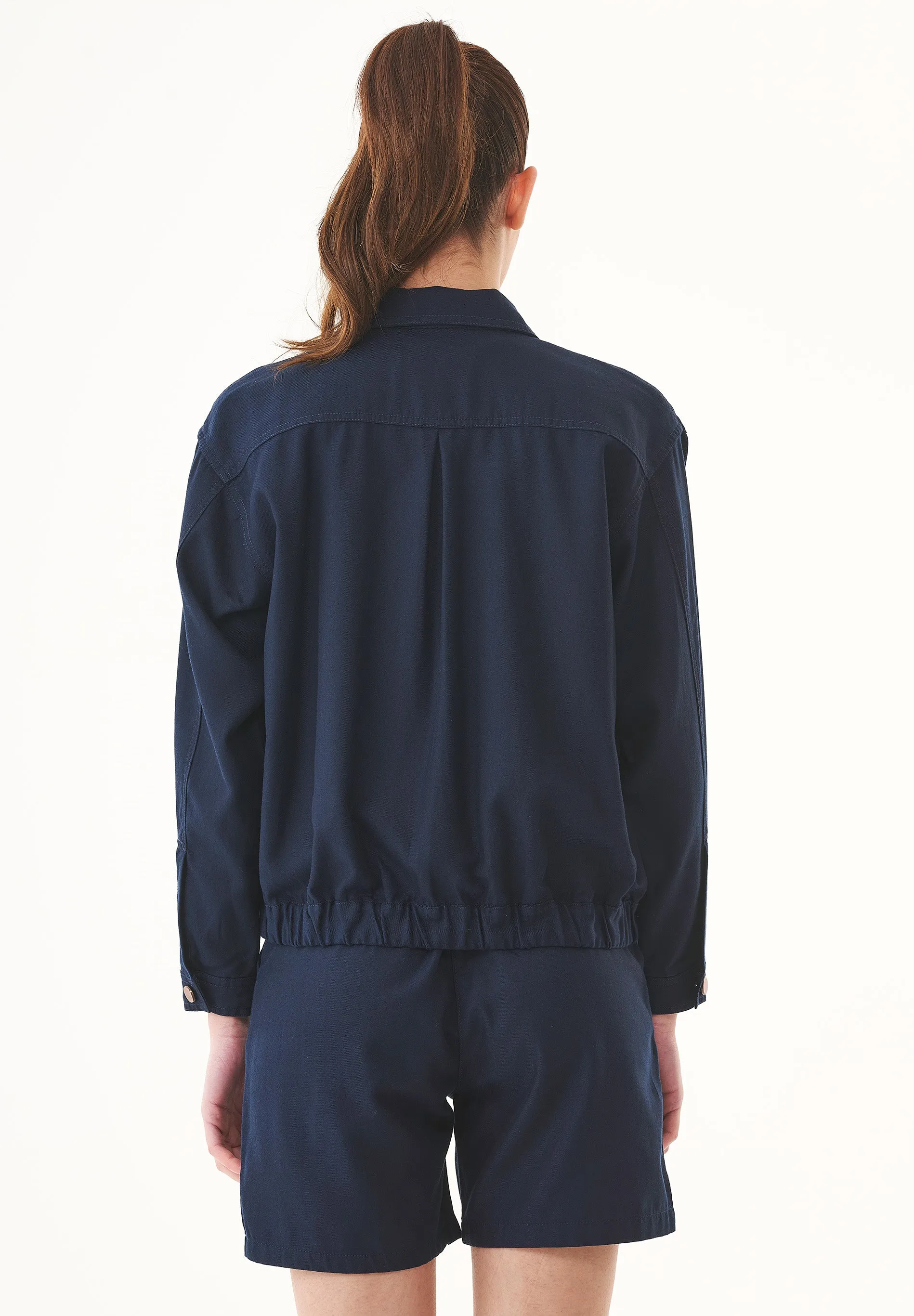 Women's Gabardine Shirt Jacket Navy sold by Ivalo.com product image thumbnail 2