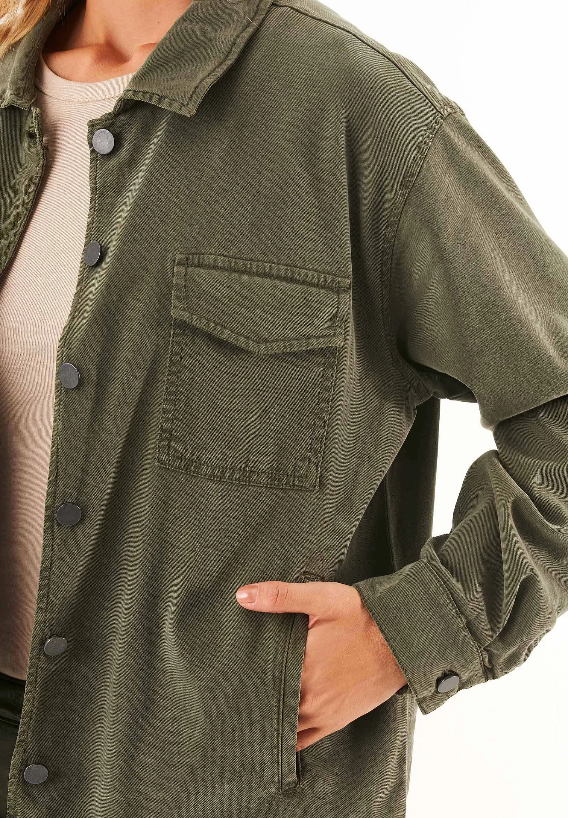 Women's Oversized Shirt Jacket Military Olive sold by Ivalo.com product image thumbnail 5
