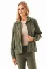 Women's Oversized Shirt Jacket Military Olive sold by Ivalo.com
