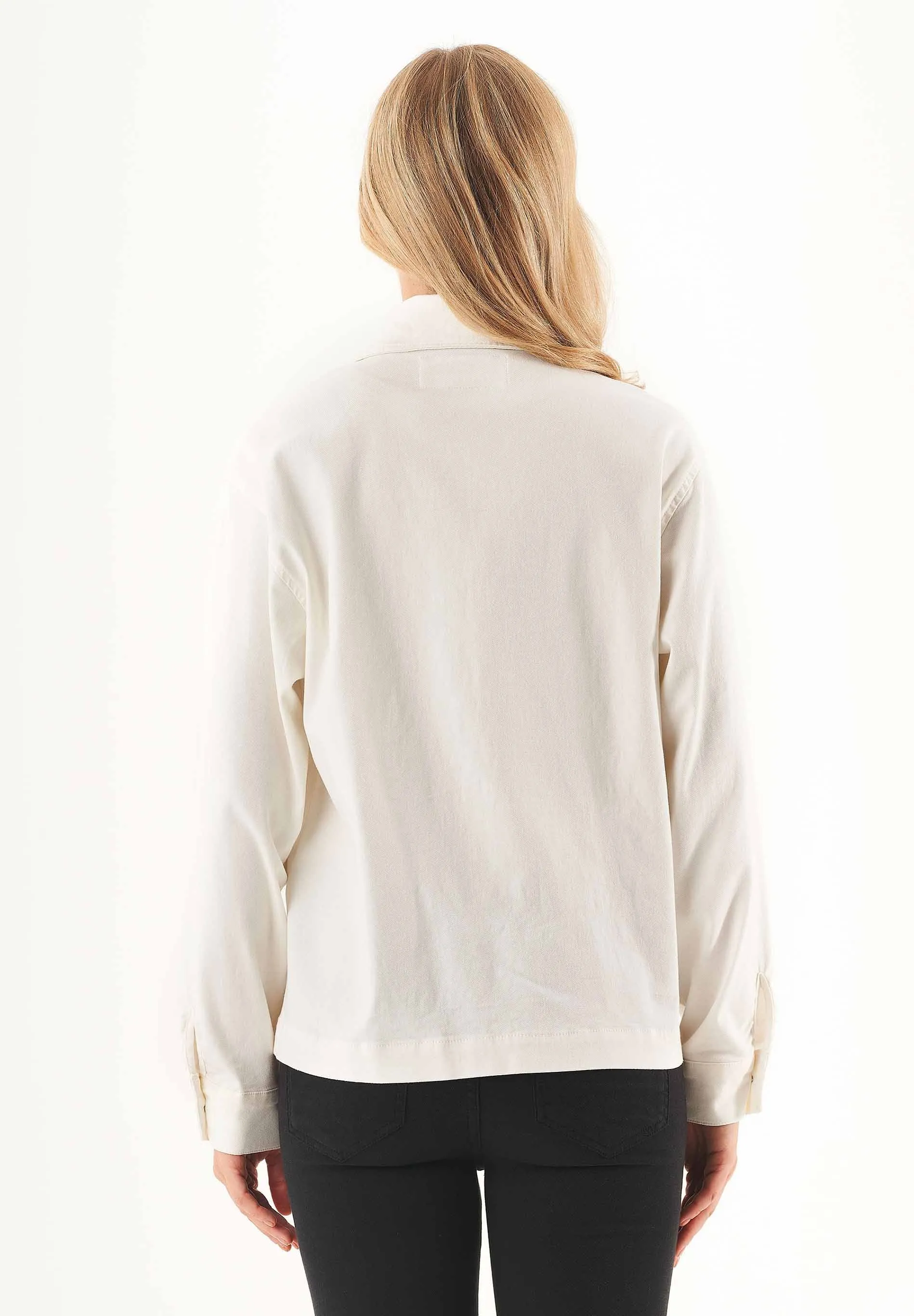 Women's Oversized Shirt Jacket Off White sold by Ivalo.com product image thumbnail 2