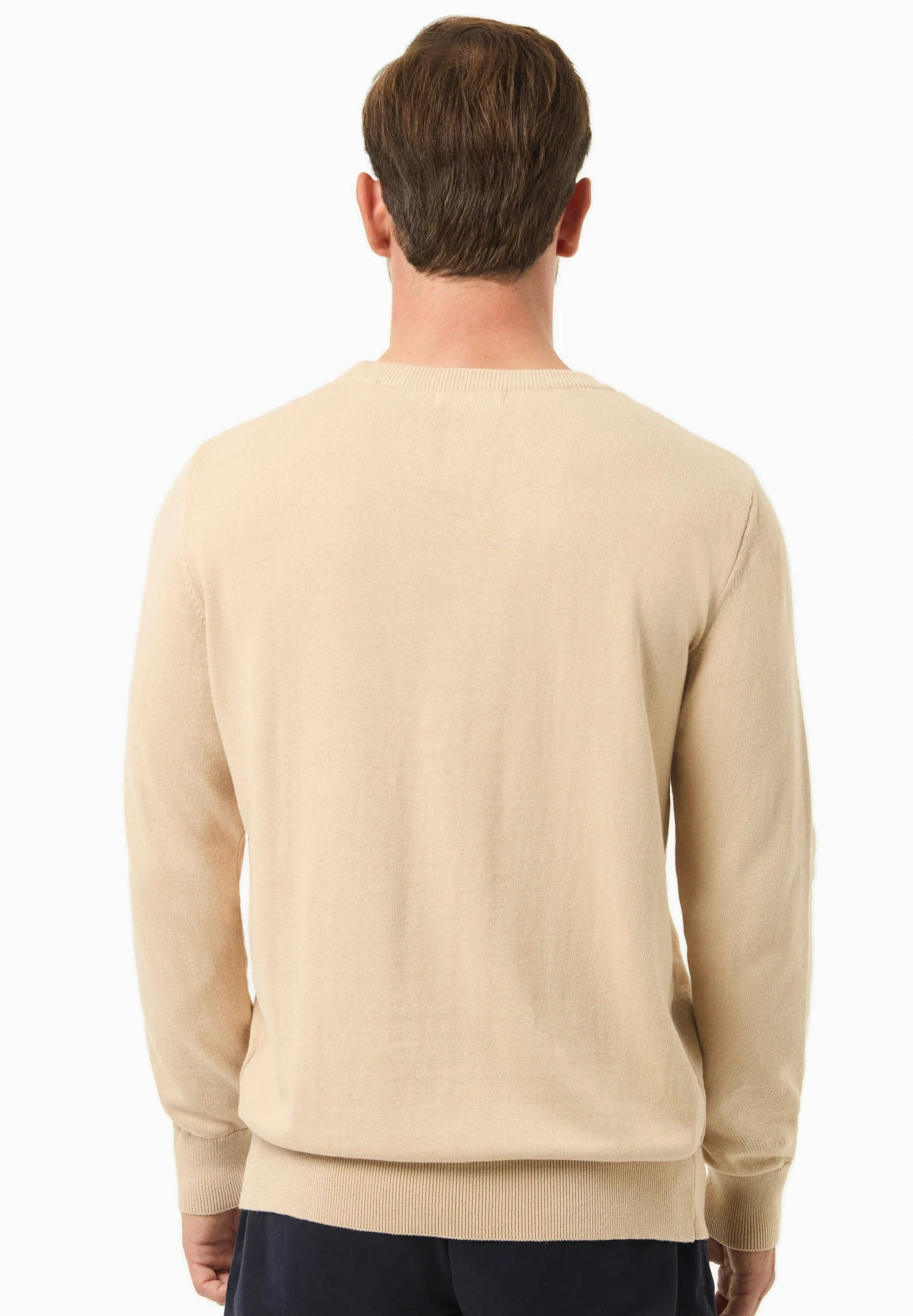 Men's Round Neck Organic Cotton Sweater Beige sold by Ivalo.com product image thumbnail 2
