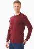 Men's Round Neck Organic Cotton Sweater Syrah Red sold by Ivalo.com