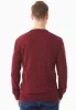 Men's Round Neck Organic Cotton Sweater Syrah Red sold by Ivalo.com