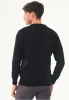 Men's Round Neck Organic Cotton Sweater Black sold by Ivalo.com