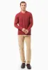 Men's Textured Knit Polo Collar Sweater Merlot sold by Ivalo.com