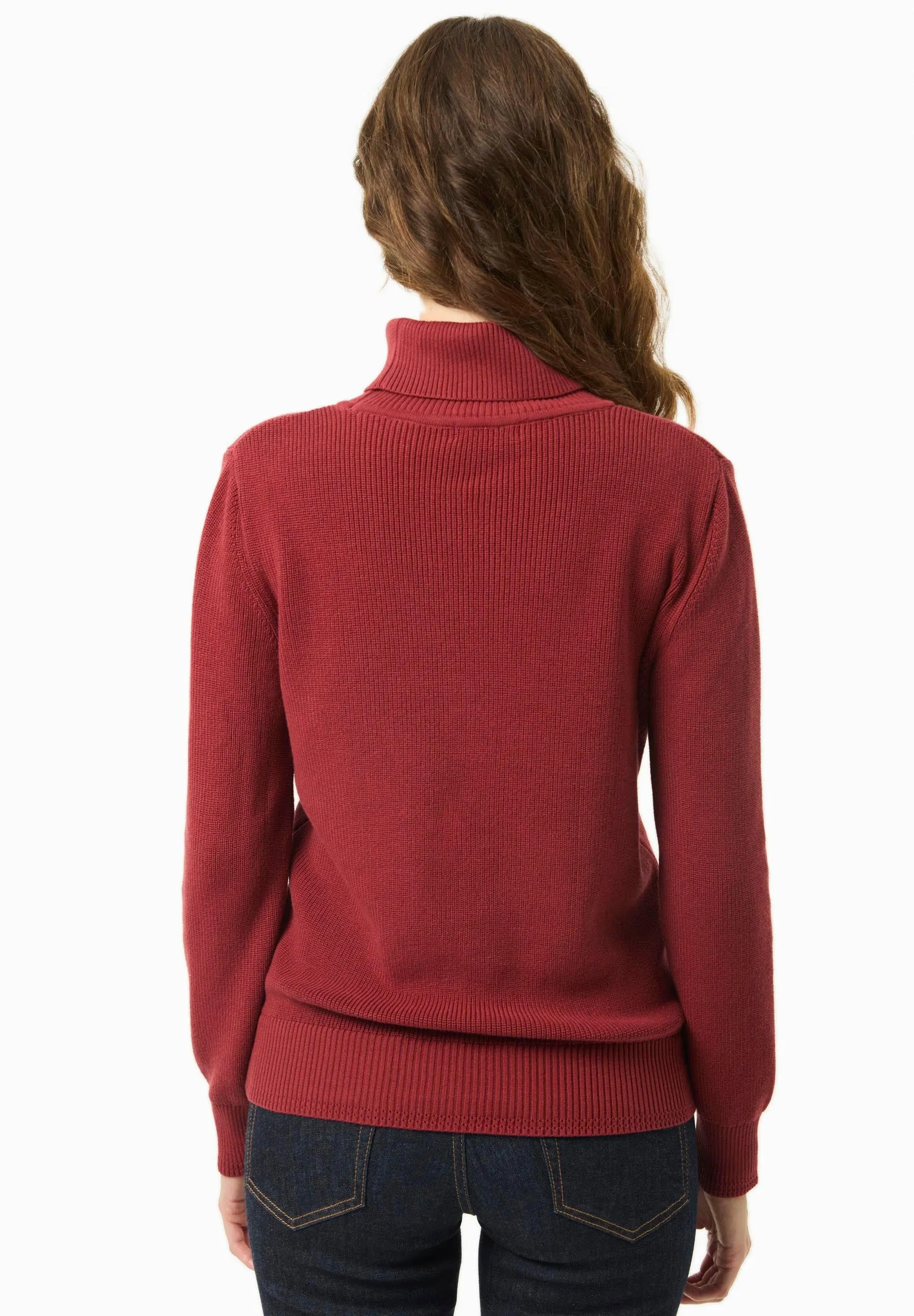 Women's Organic Cotton Turtleneck Knit Merlot sold by Ivalo.com product image thumbnail 2