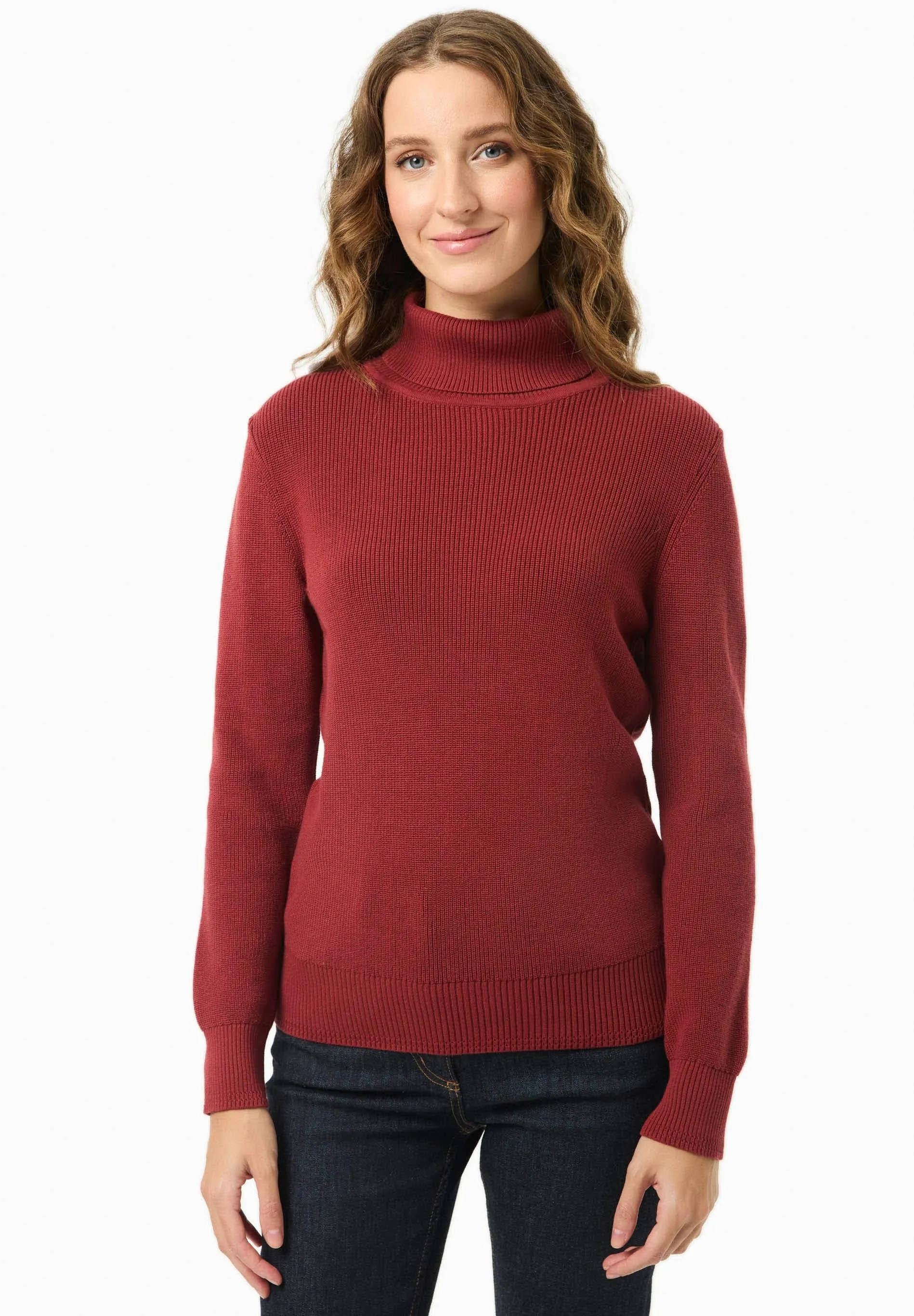 Women's Organic Cotton Turtleneck Knit Merlot sold by Ivalo.com