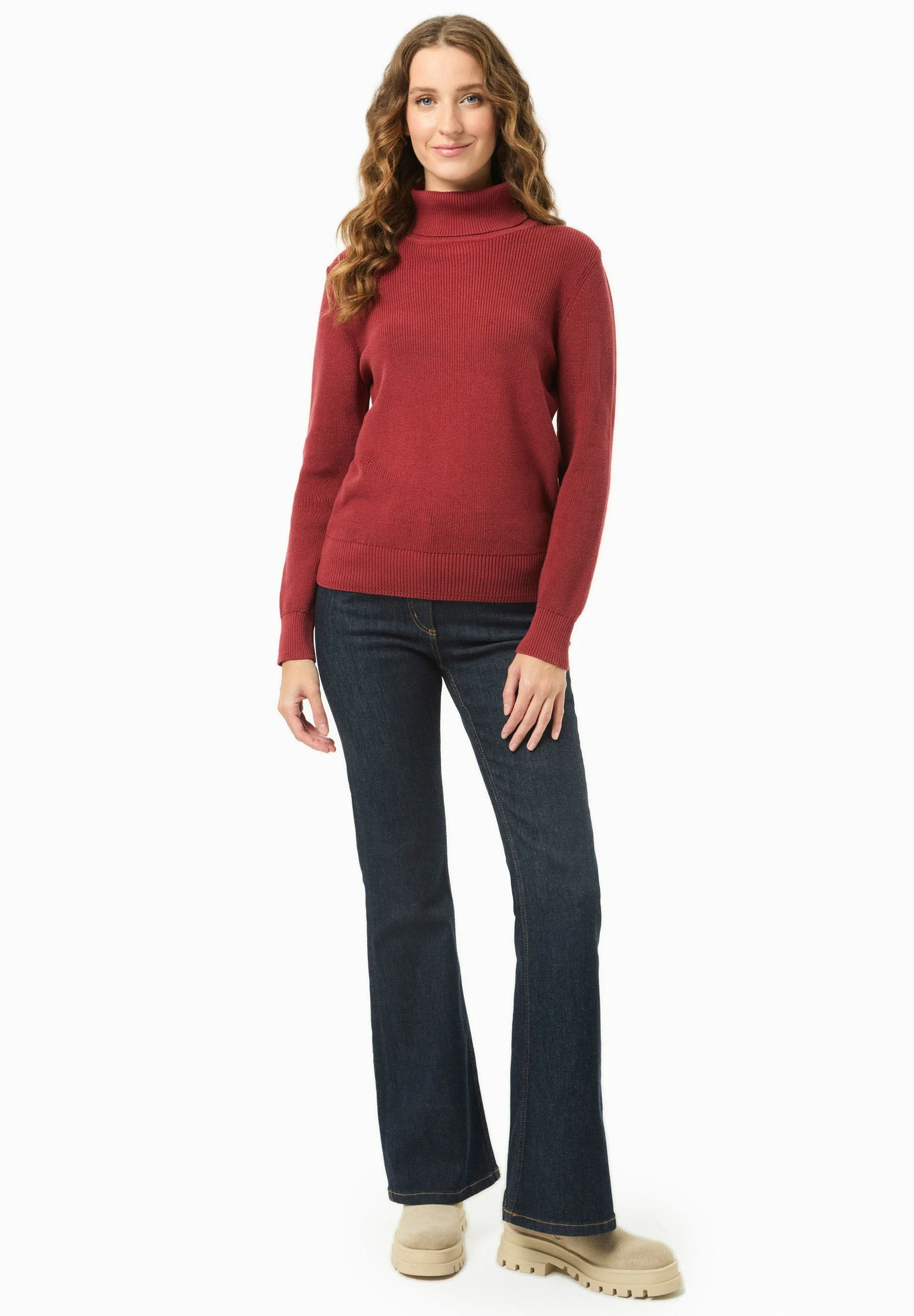 Women's Organic Cotton Turtleneck Knit Merlot sold by Ivalo.com product image thumbnail 3