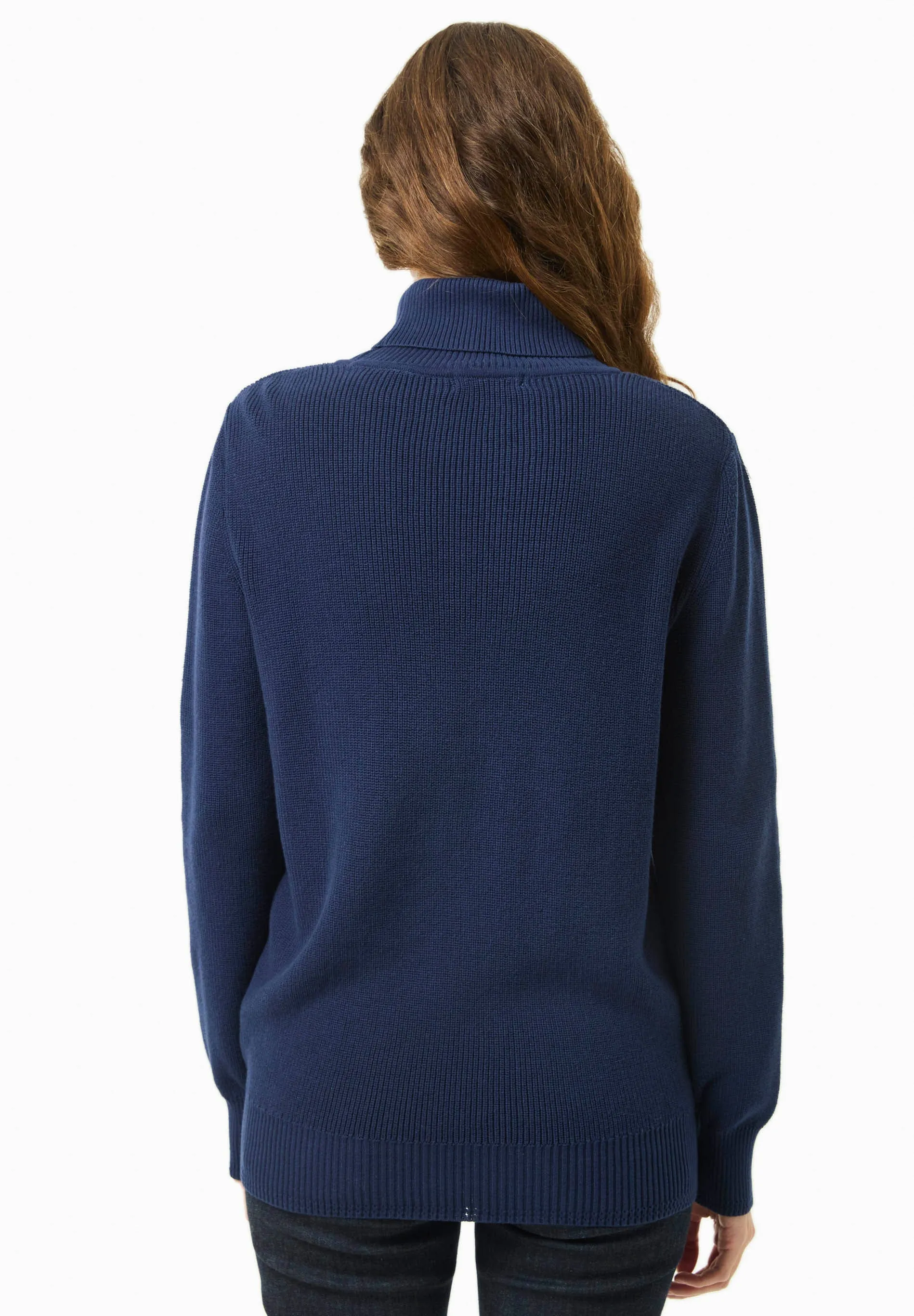 Women's Organic Cotton Turtleneck Knit Navy sold by Ivalo.com product image thumbnail 2