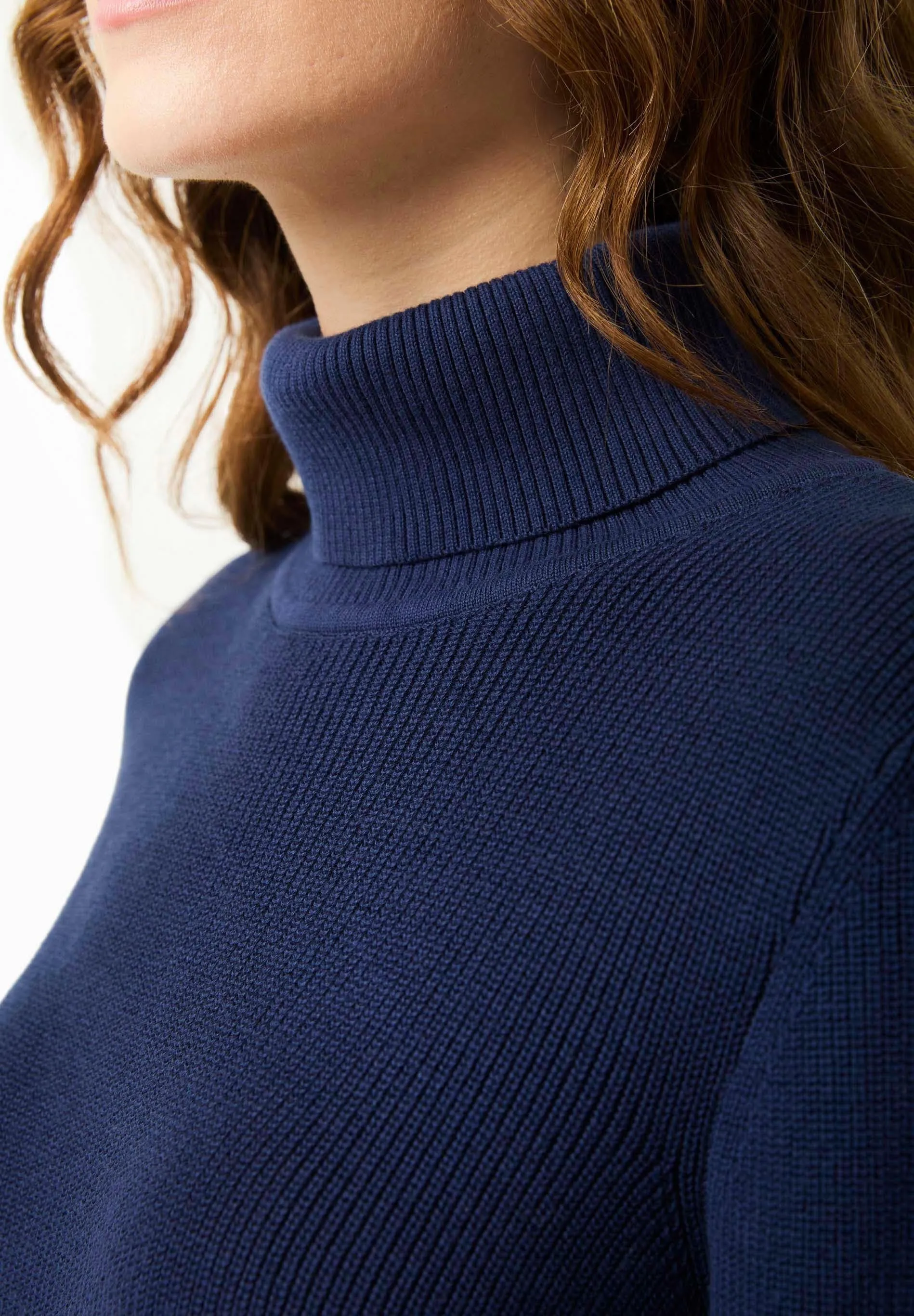 Women's Organic Cotton Turtleneck Knit Navy sold by Ivalo.com product image thumbnail 5