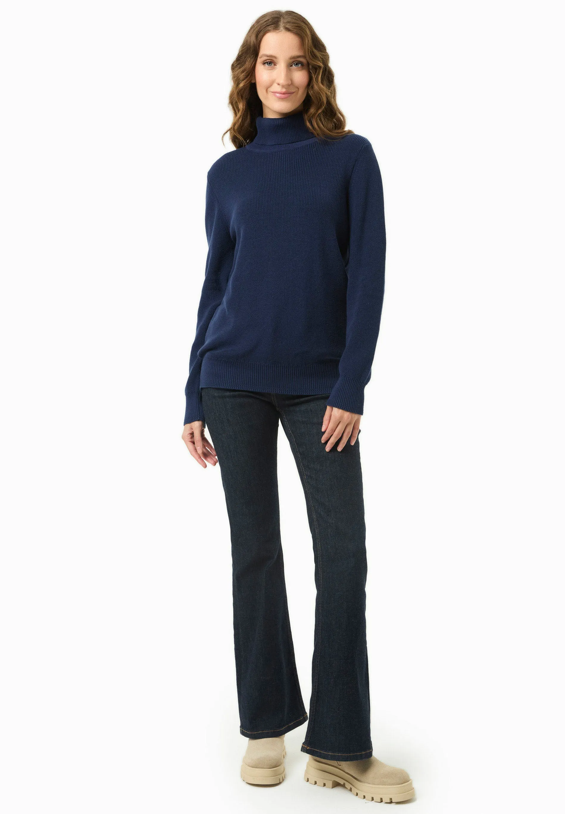 Women's Organic Cotton Turtleneck Knit Navy sold by Ivalo.com product image thumbnail 3