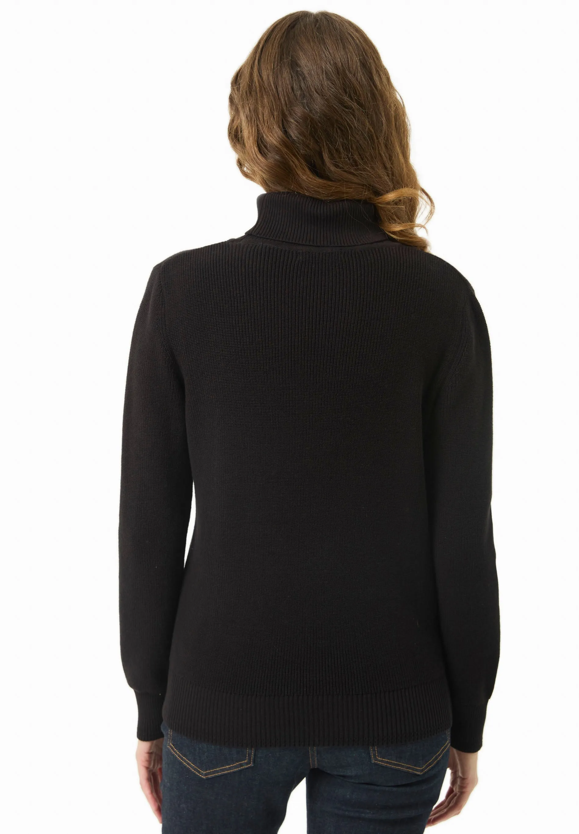 Women's Organic Cotton Turtleneck Knit Black sold by Ivalo.com product image thumbnail 2