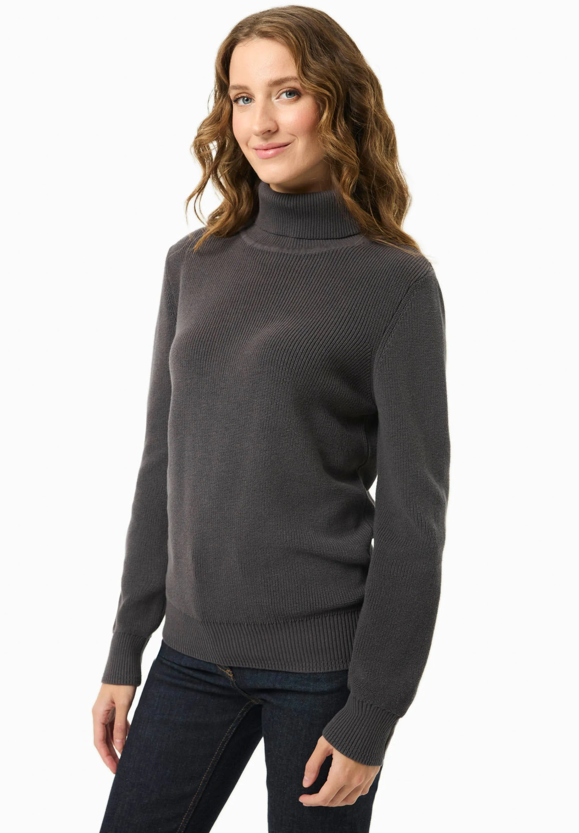 Women's Organic Cotton Turtleneck Knit Asphalt sold by Ivalo.com product image thumbnail 4