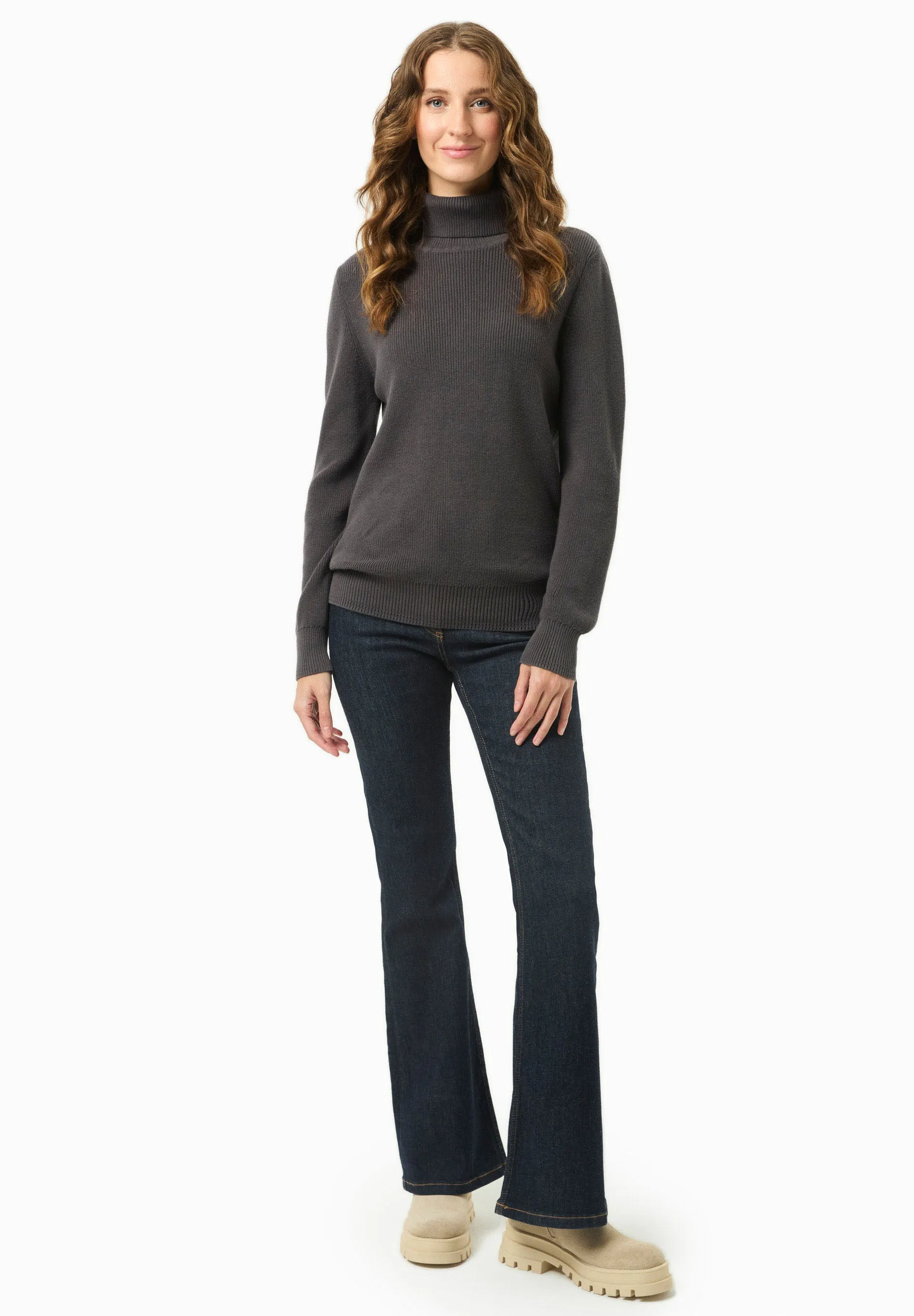 Women's Organic Cotton Turtleneck Knit Asphalt sold by Ivalo.com product image thumbnail 3