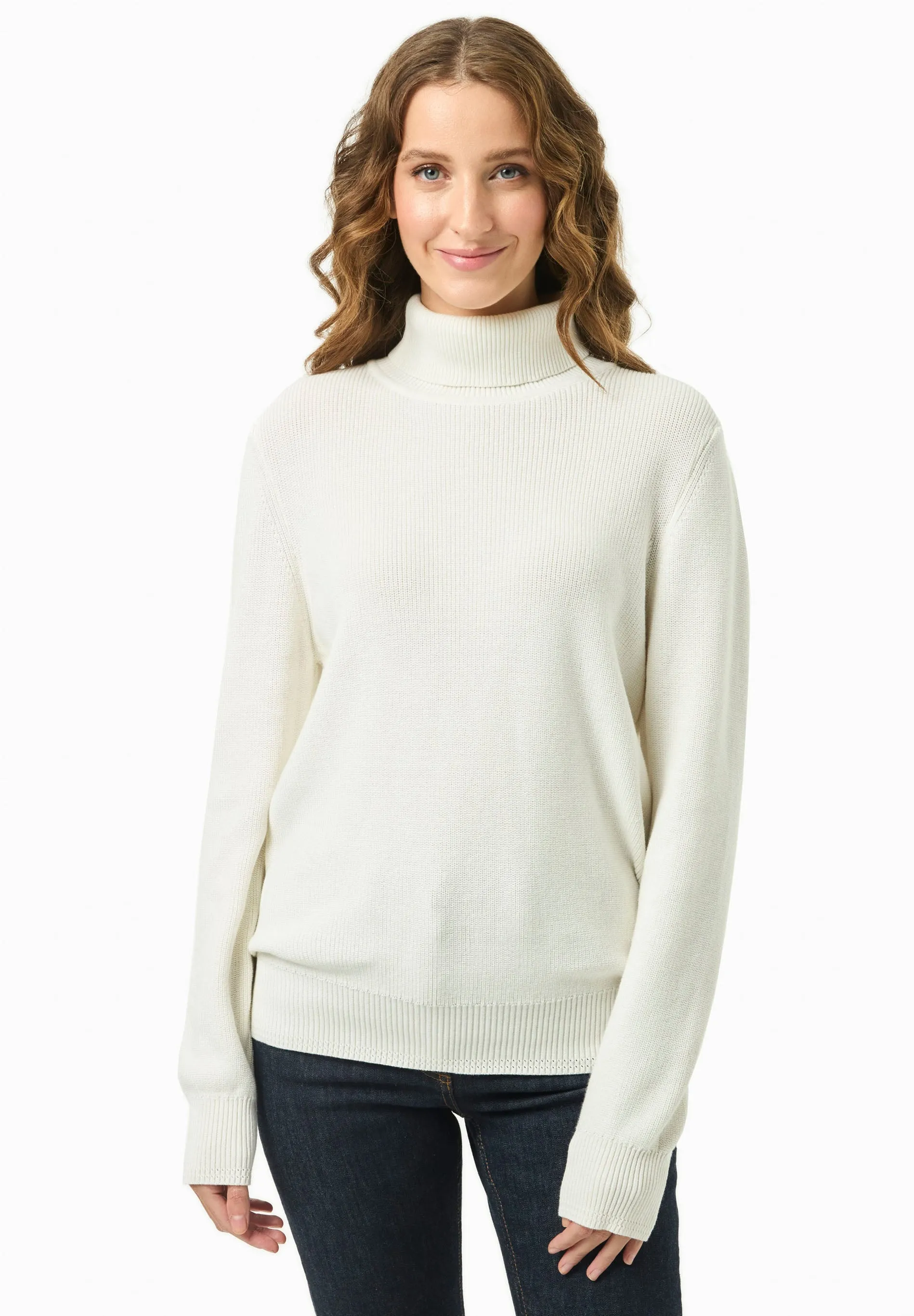 Women's Organic Cotton Turtleneck Knit Off White sold by Ivalo.com