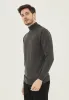 Men's Organic Cotton Turtleneck Sweater Asphalt sold by Ivalo.com