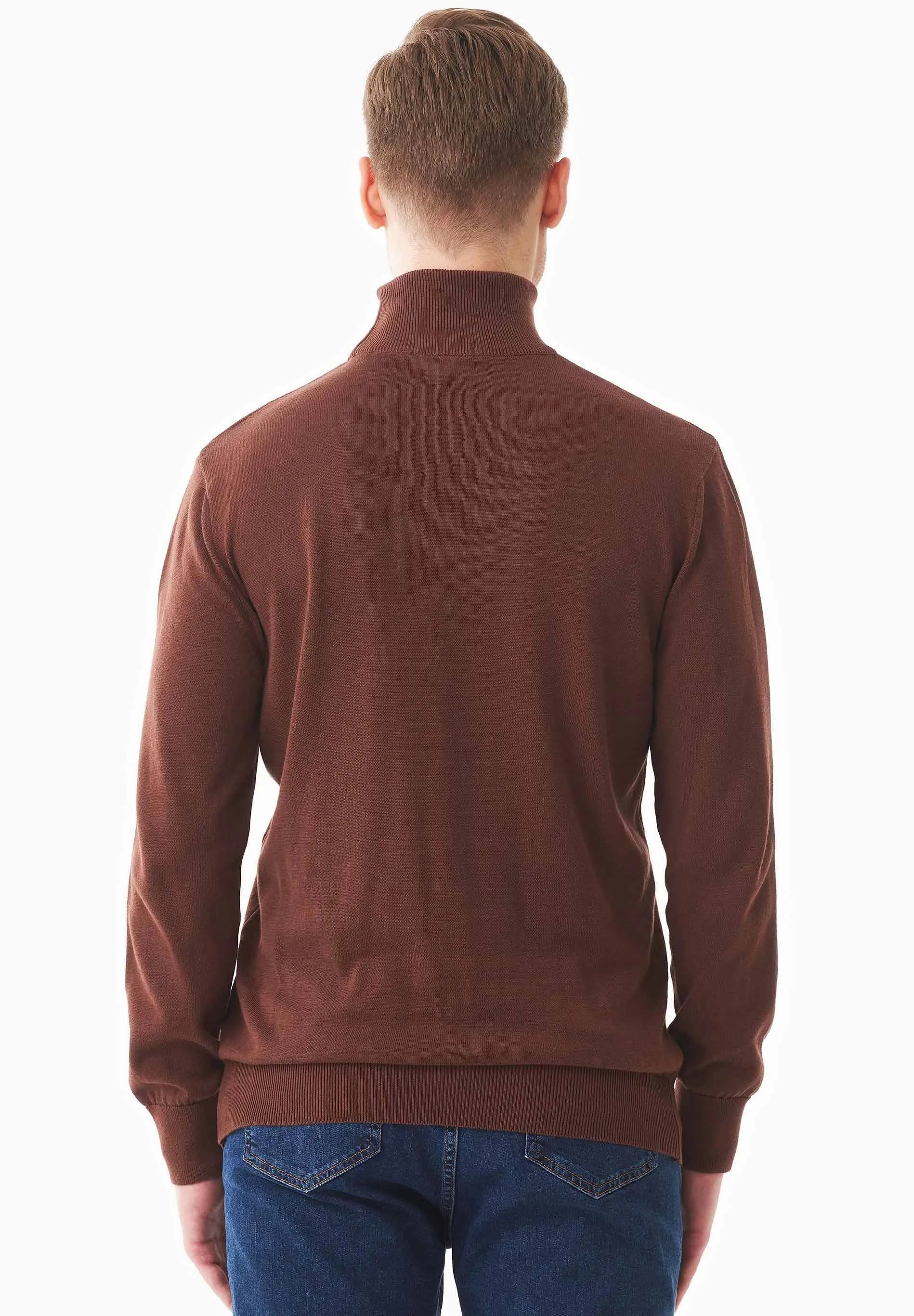Men's Organic Cotton Turtleneck Sweater Radical Brown sold by Ivalo.com product image thumbnail 2