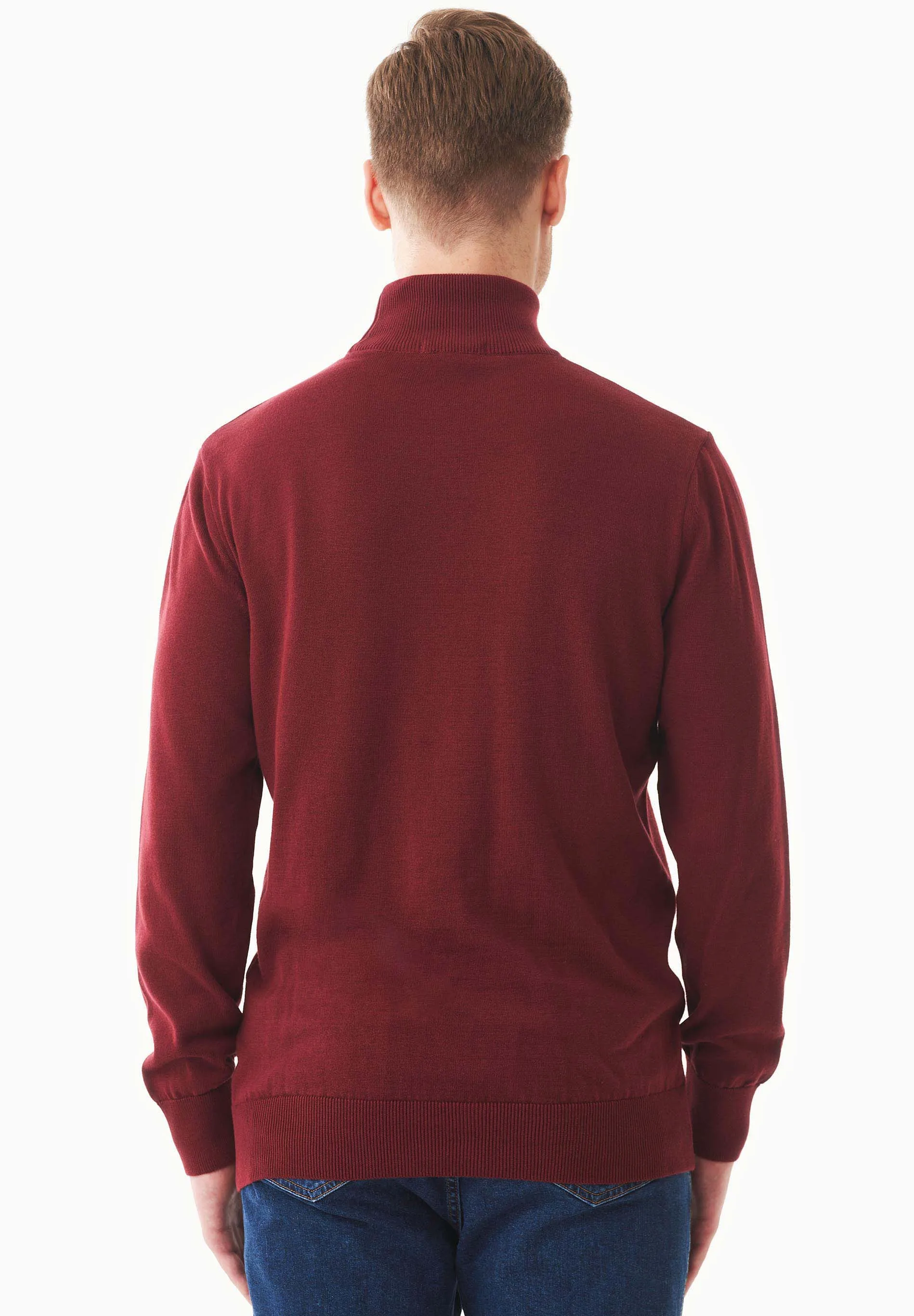Men's Organic Cotton Turtleneck Sweater Syrah Red sold by Ivalo.com product image thumbnail 2