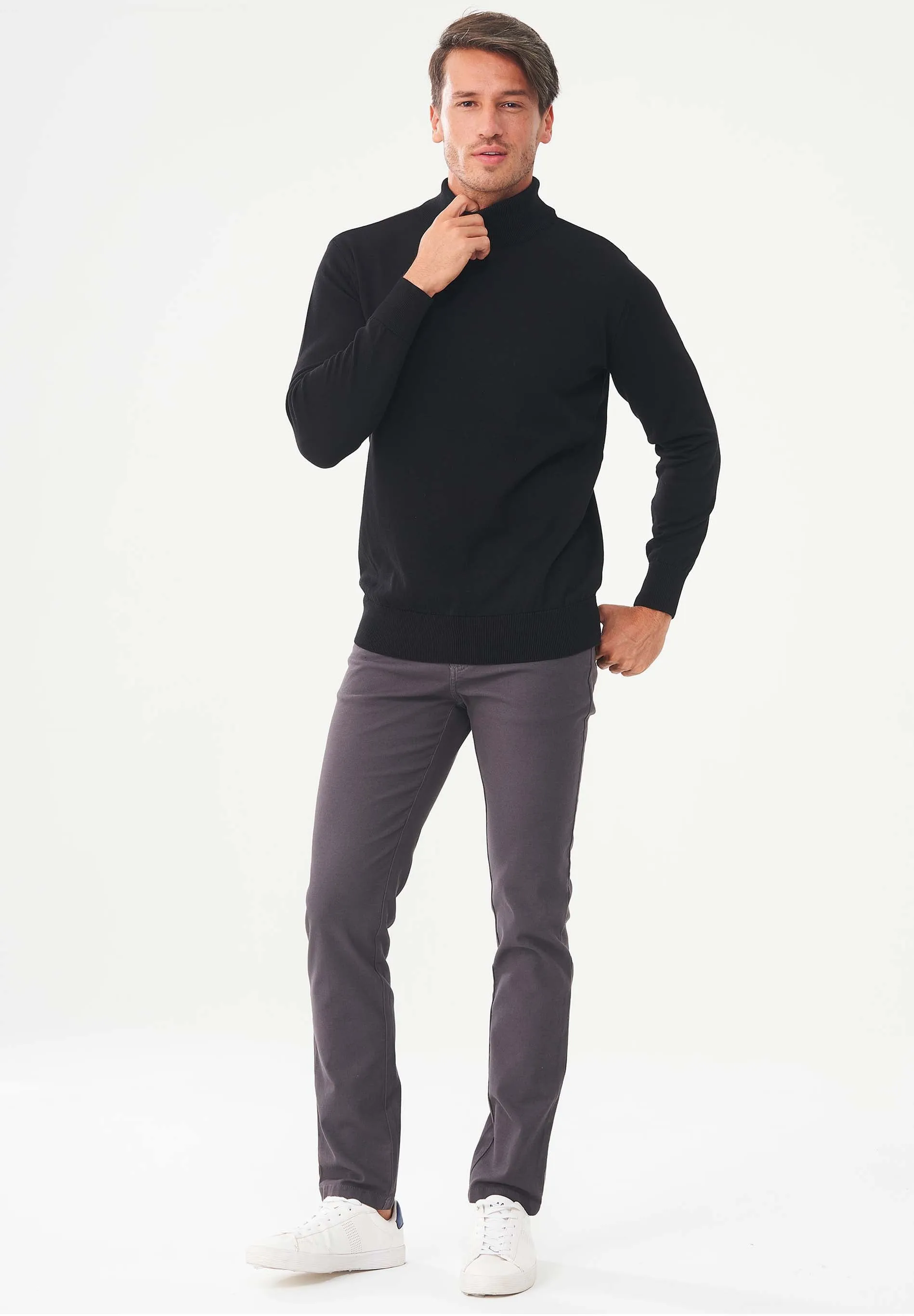 Men's Organic Cotton Turtleneck Sweater Black sold by Ivalo.com product image thumbnail 3