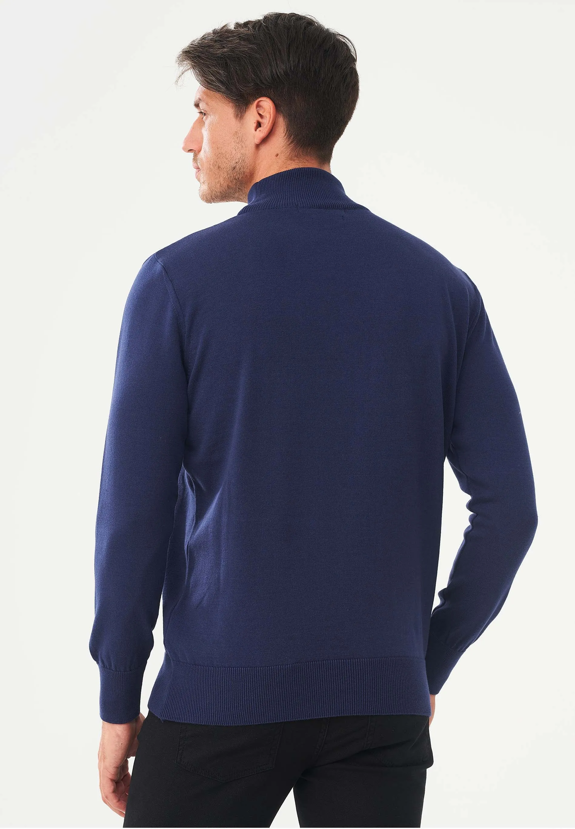 Men's Organic Cotton Turtleneck Sweater Navy sold by Ivalo.com product image thumbnail 2