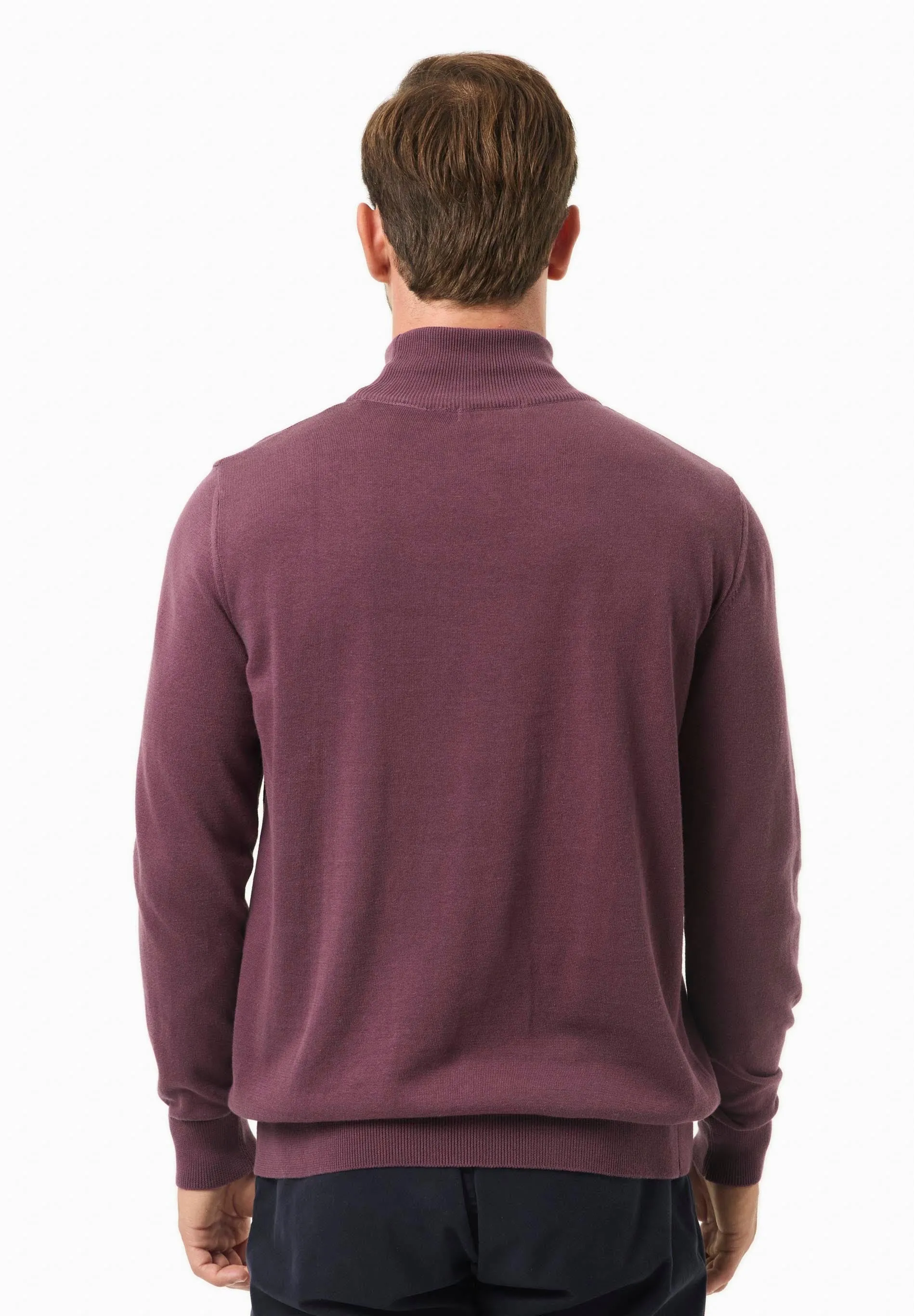 Men's Organic Cotton Turtleneck Sweater Dark Fig sold by Ivalo.com product image thumbnail 2