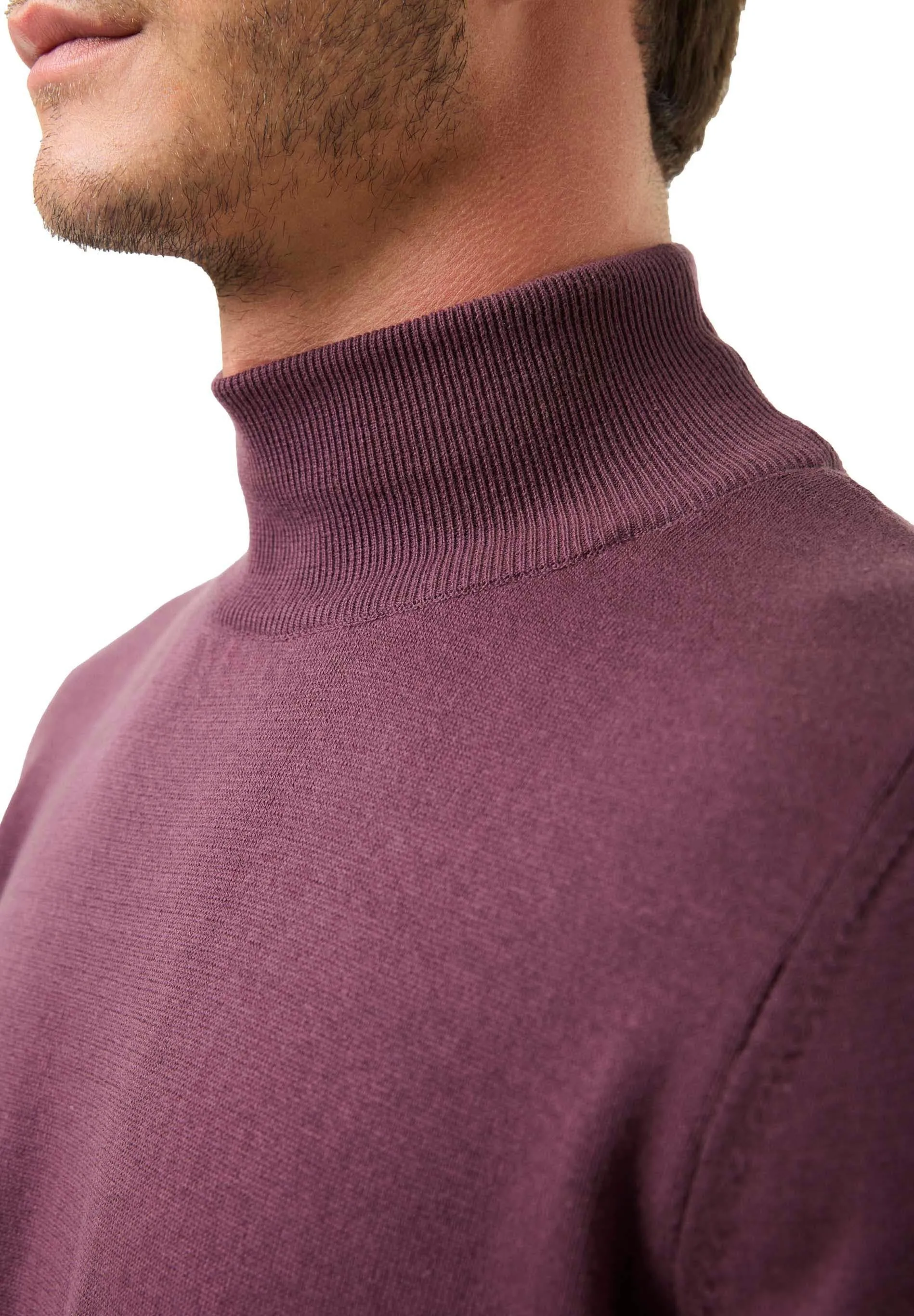 Men's Organic Cotton Turtleneck Sweater Dark Fig sold by Ivalo.com product image thumbnail 5