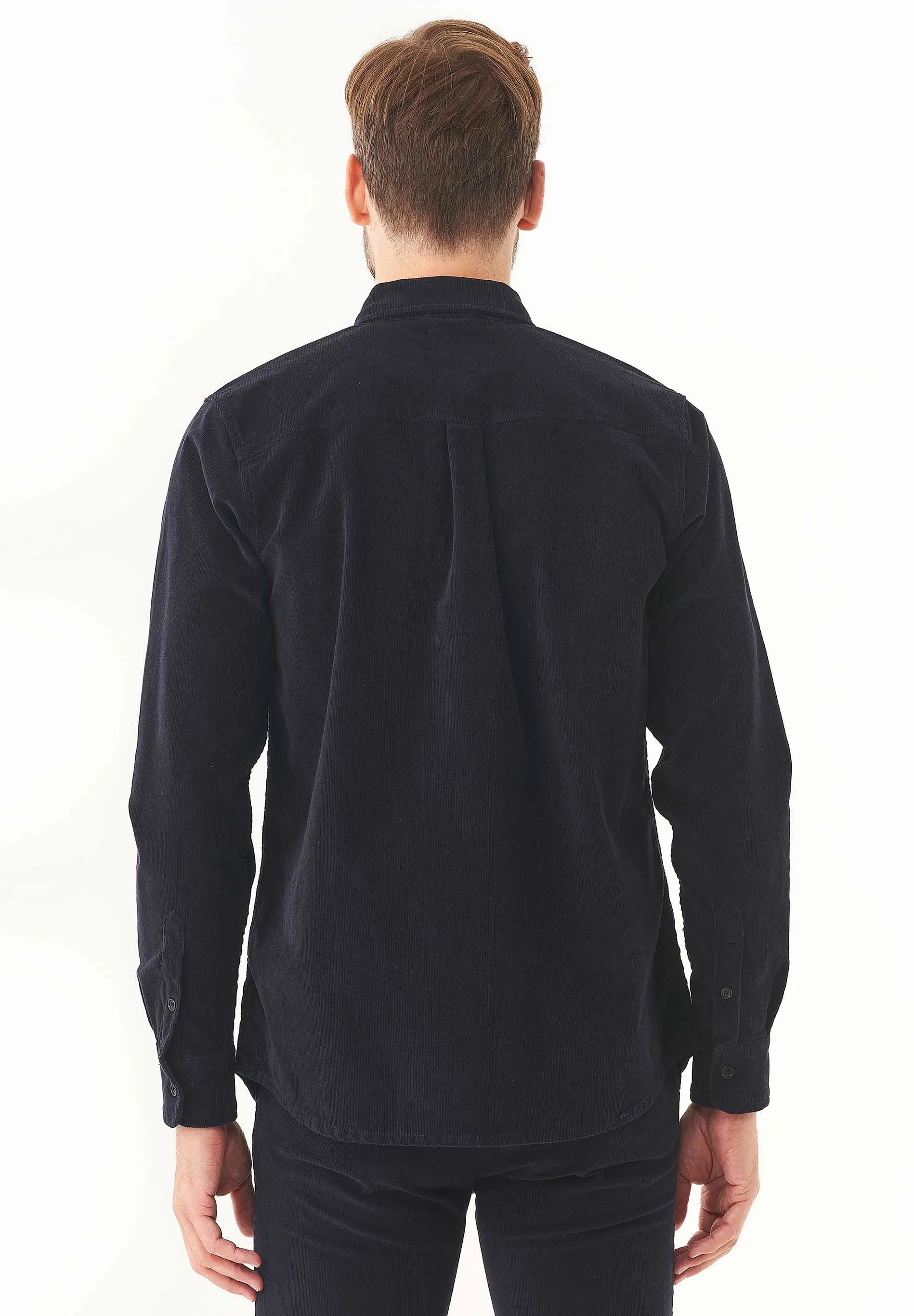 Men's Corduroy Button-Up Shirt Dark Navy sold by Ivalo.com product image thumbnail 2