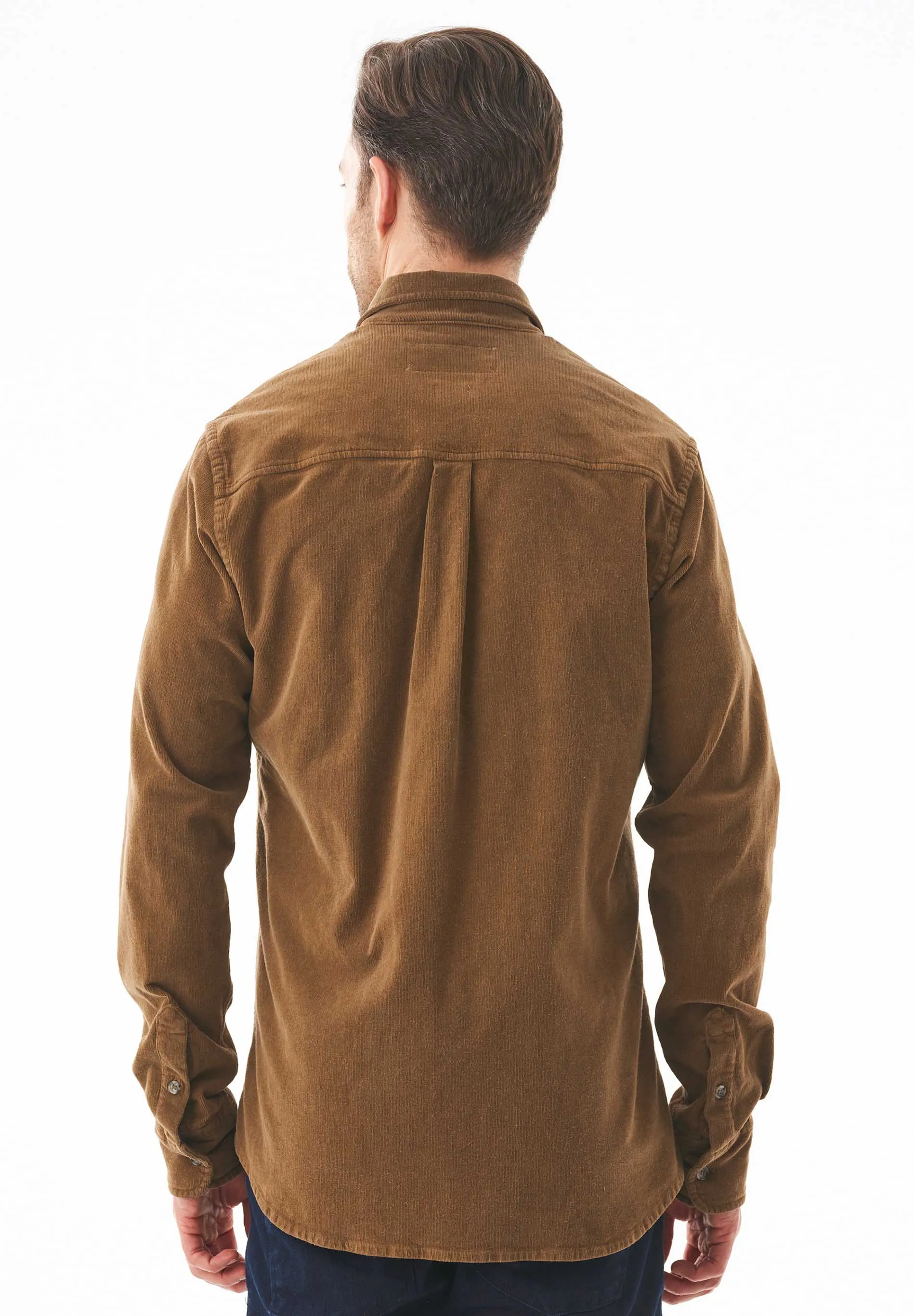 Men's Corduroy Button-Up Shirt Camel sold by Ivalo.com product image thumbnail 3